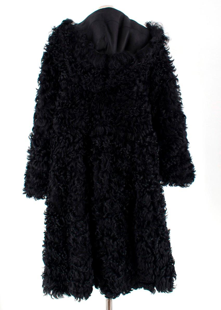 Black Brock Collection Reversible Toscana Shearling & Leather Coat US 2