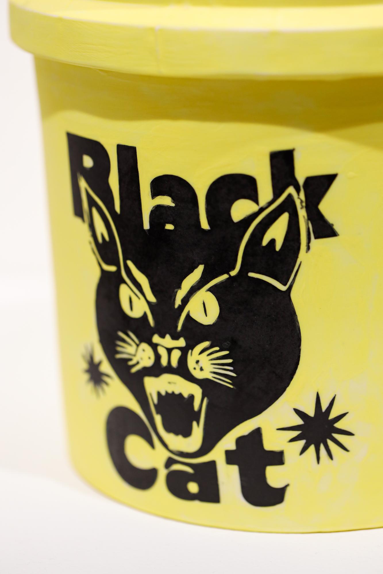Black Cat Bucket - Contemporary Sculpture by Brock DeBoer