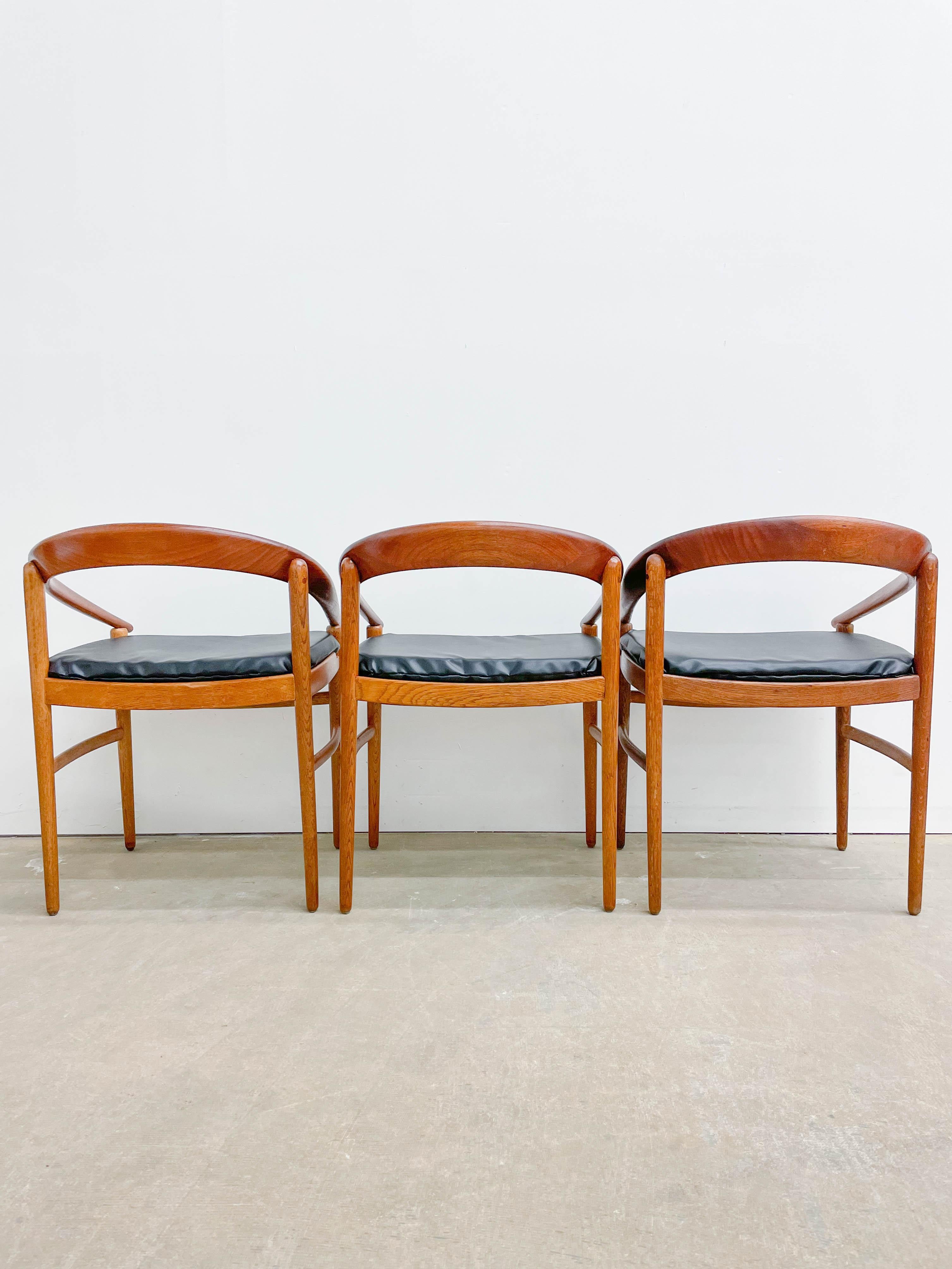 Brockmann Petersen Danish Modern Dining Chairs In Good Condition In Kalamazoo, MI
