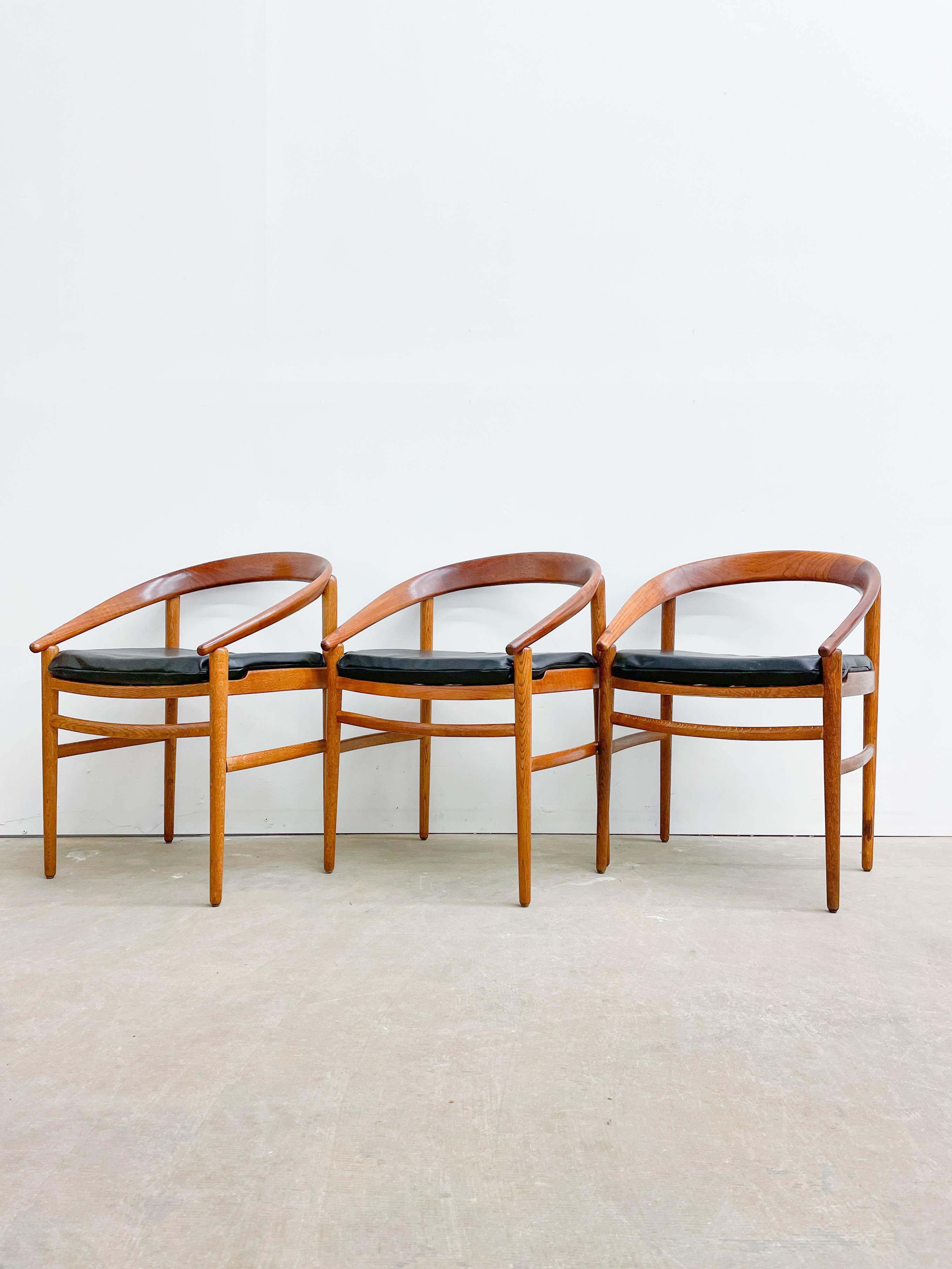 Oak Brockmann Petersen Danish Modern Dining Chairs