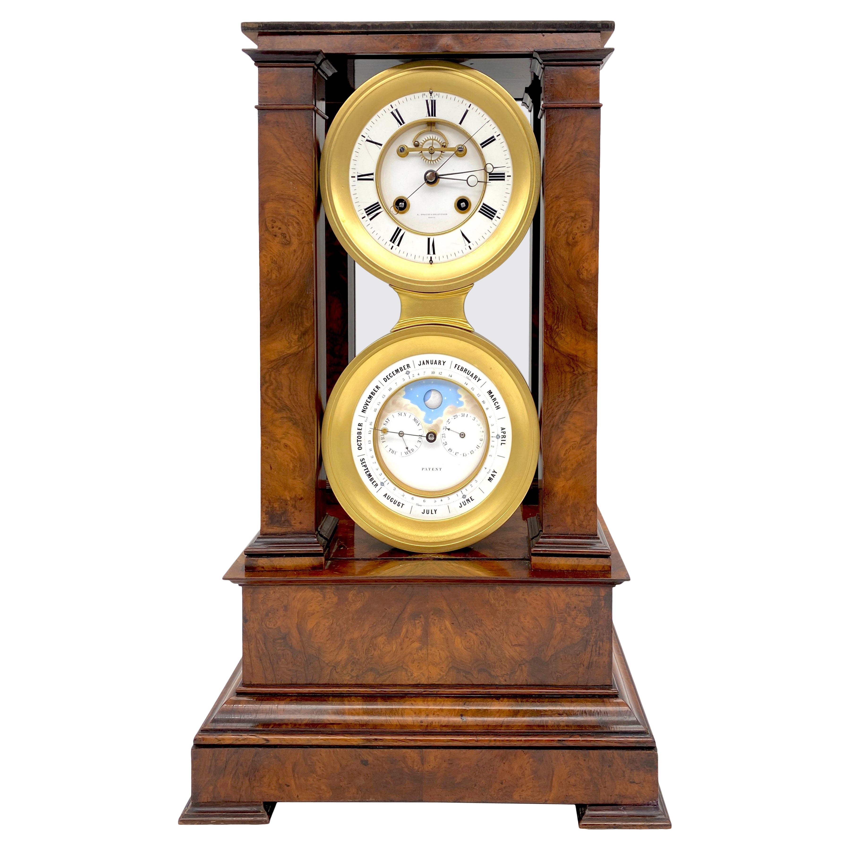 Brocot–Delettrez Paris Astronomical Clock with Perpetual Calendar, C. 1872��–1880 For Sale