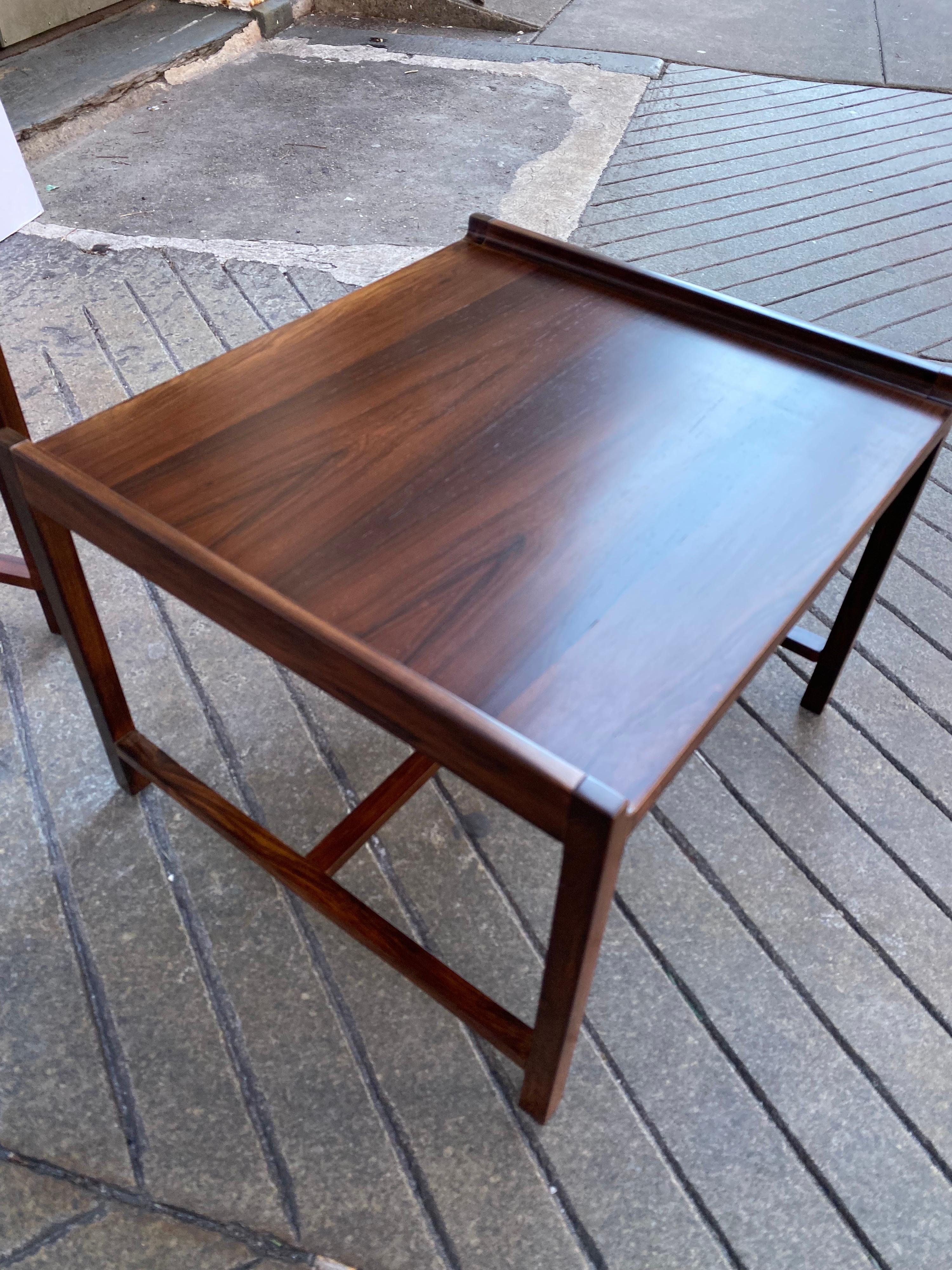 Brode Blindheim Rosewood End Table and Ottoman 5