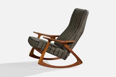 Bröderna Andersson, Rocking Chair, Oak, Fabric, Sweden, 1960s