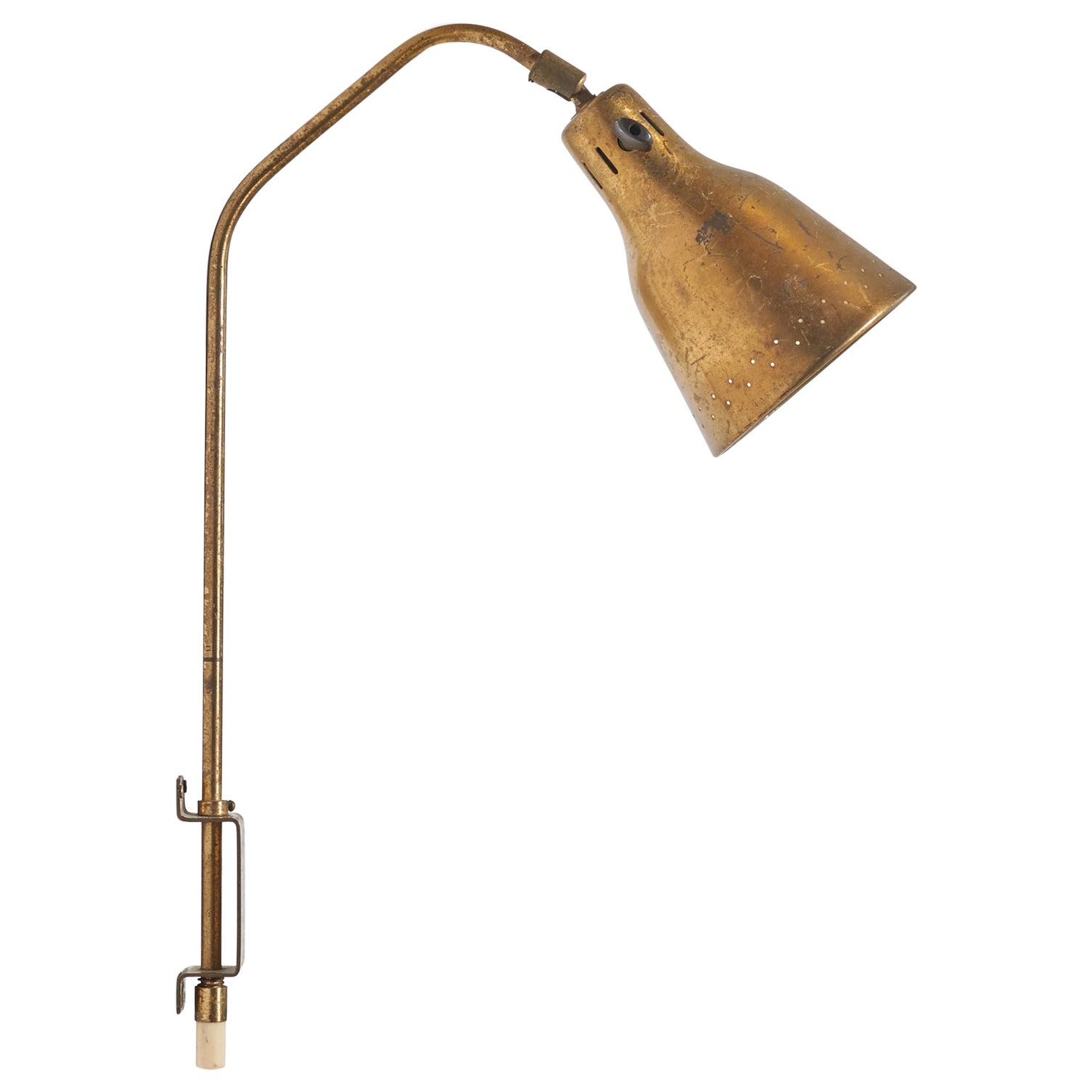 Bröderna Malmströms Metallvarufabrik Attribution, Sconce, Brass, Sweden, 1940s