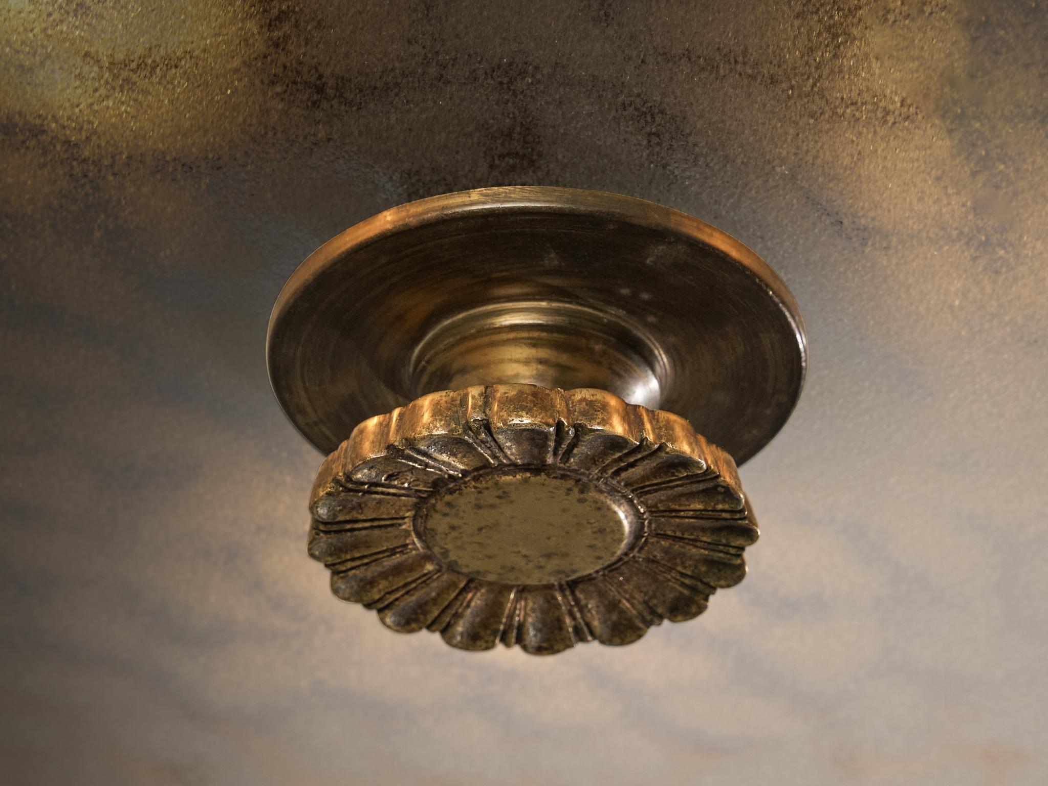 Bröderna Malmströms Swedish Modern Chandelier with Brass Zodiac Figures in vendita 3