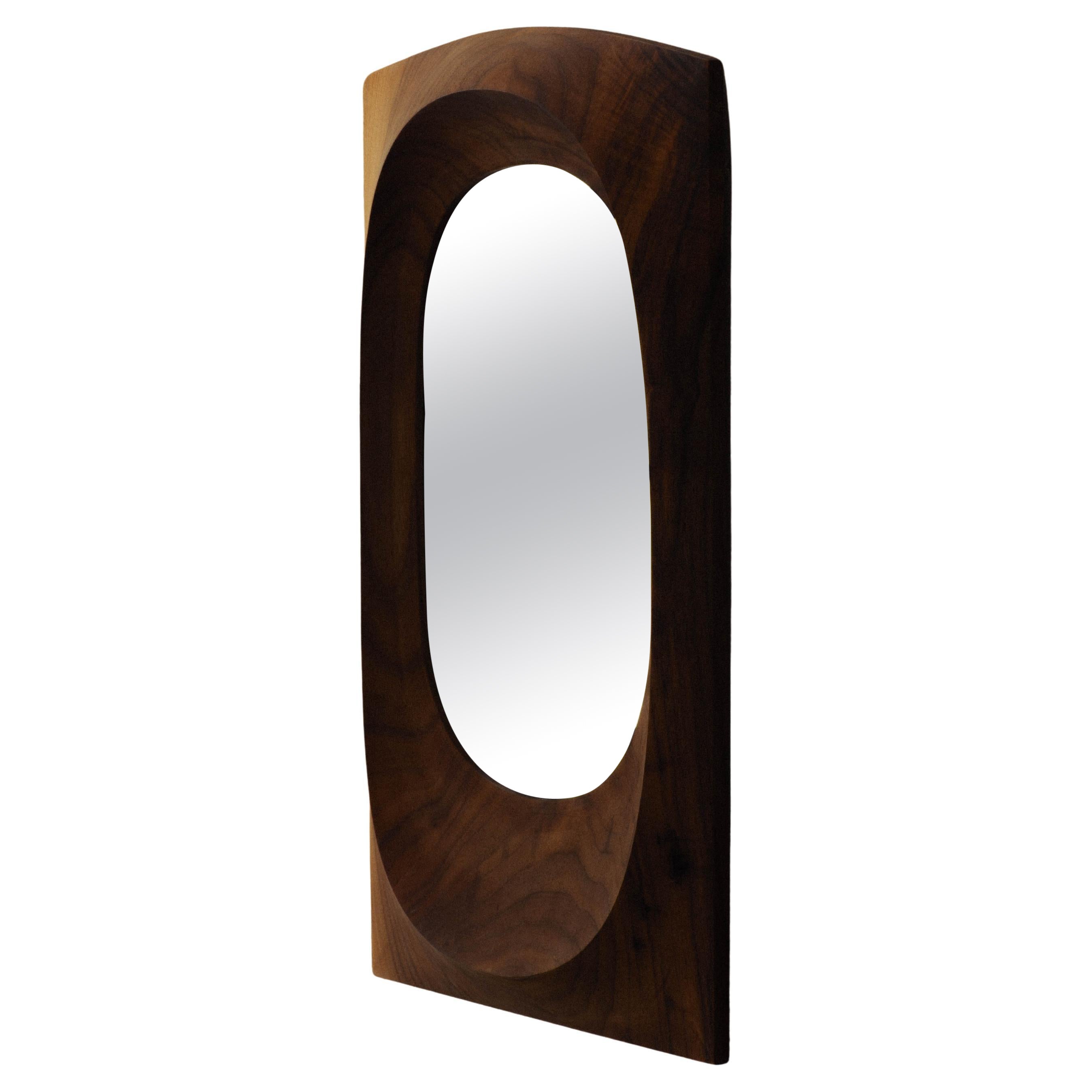 Brodzki 73 Contemporary Walnut Wall Mirror by Henry Wilson