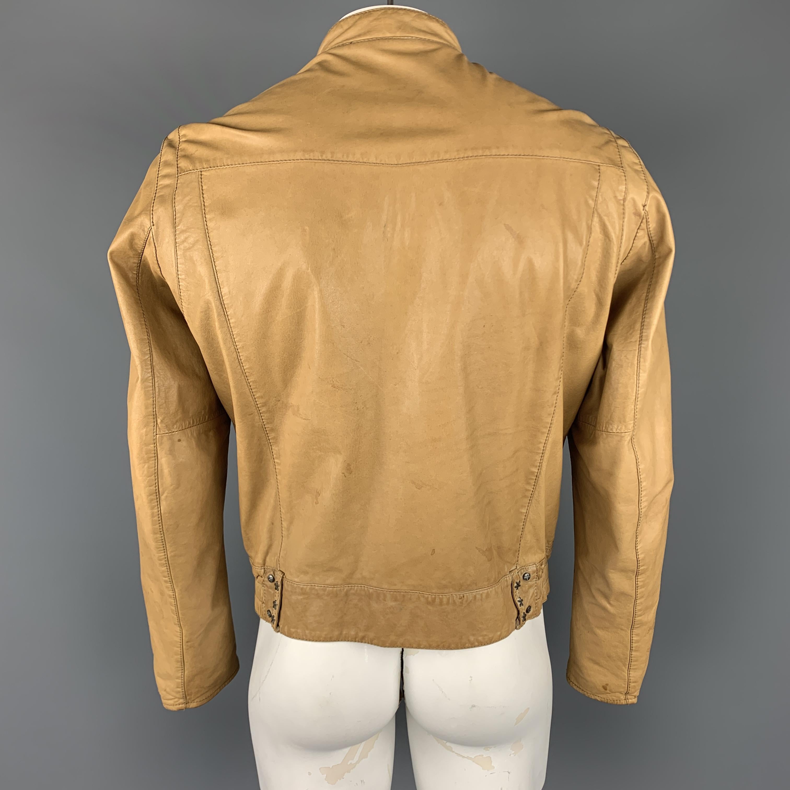 brogden track leather jacket