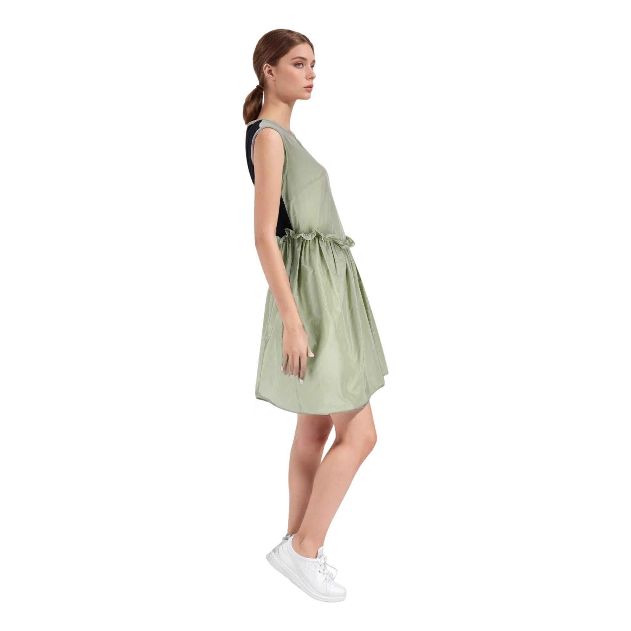 Beige Brogger Frill Trimmed Dress For Sale