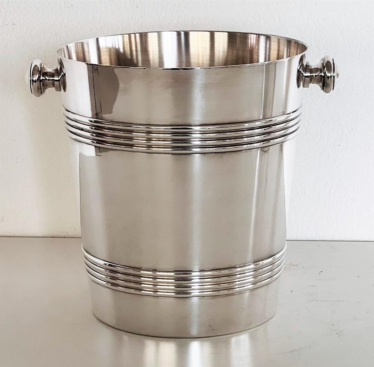 Broggi Milano Silver Plate Champagne Ice Bucket Wine Cooler Barware