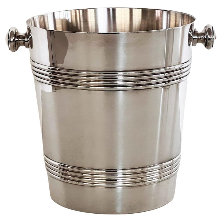 Broggi Milano Silver Plate Champagne Ice Bucket Wine Cooler Barware