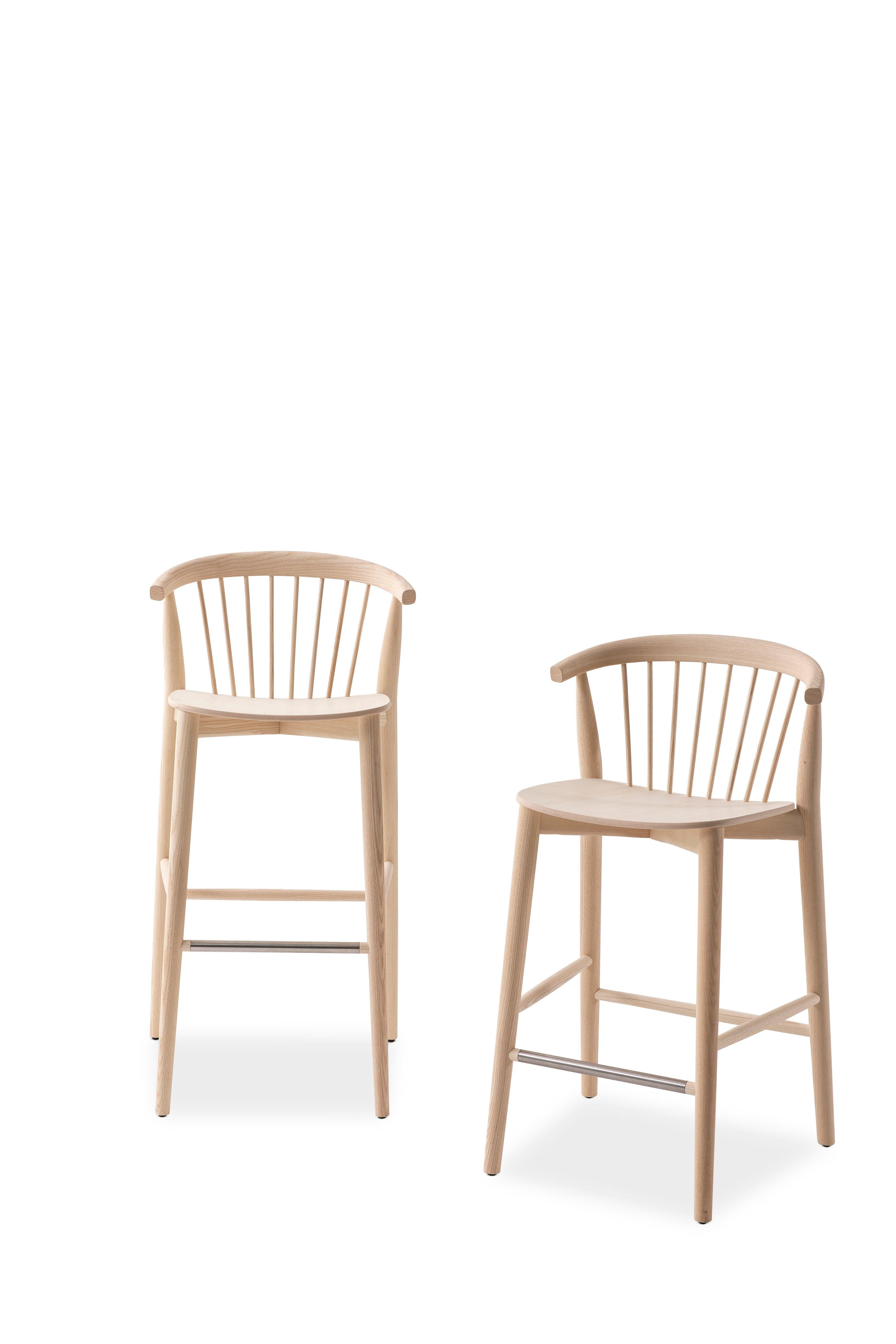 Brogliato Traverso Newood Barstool in Bleached Ash Structure for Cappellini In New Condition For Sale In New York, NY