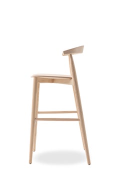 Brogliato Traverso Newood Light Bar Stool in Bleached Ash for Cappellini