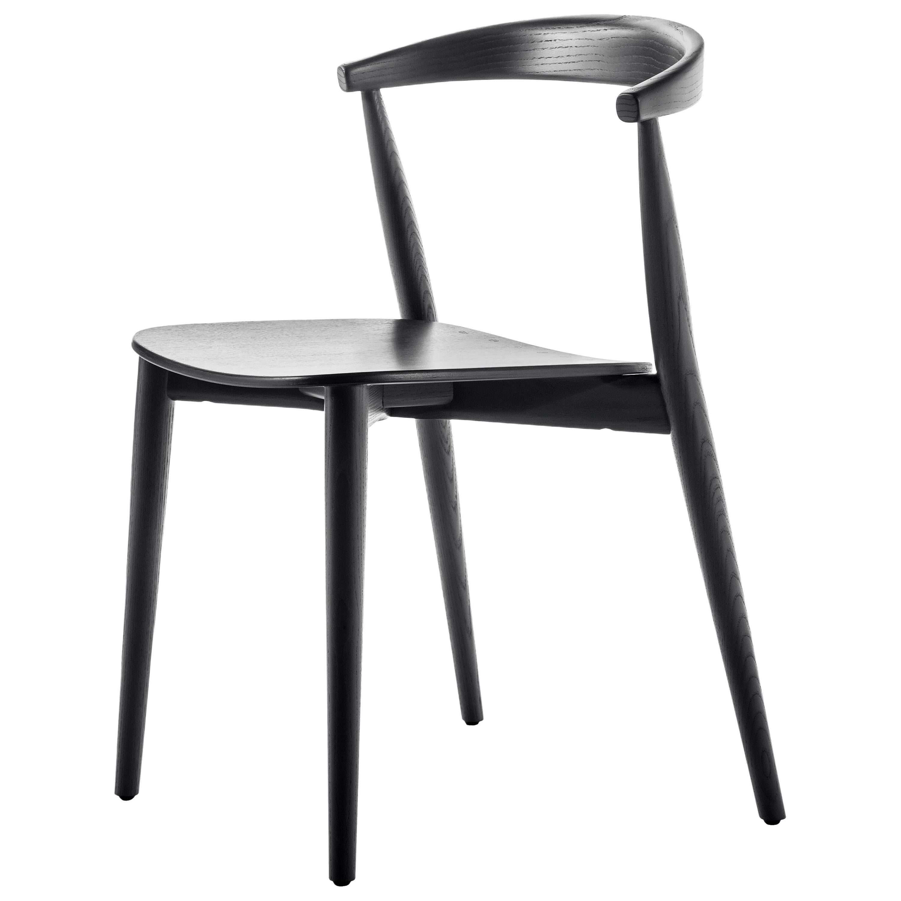 Brogliato Traverso Newood Light Chair in Black Stained Ash for Cappellini For Sale