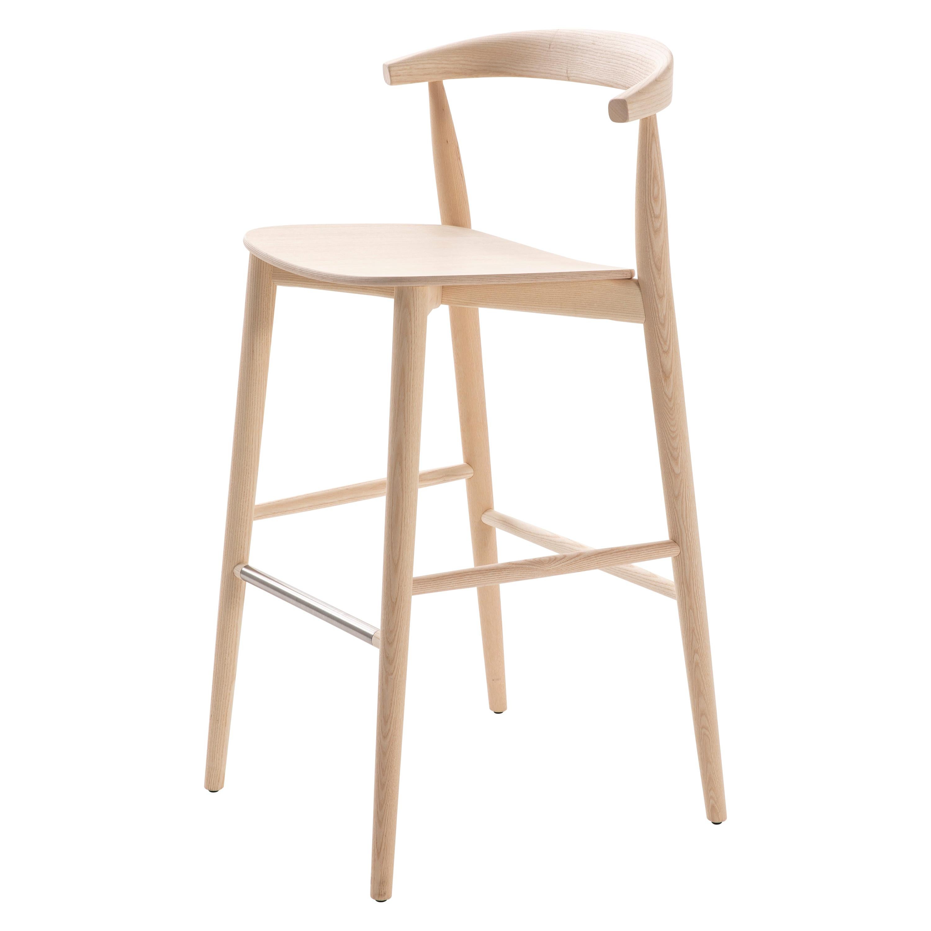 For Sale: Beige (113_Bleached Ash) Brogliato Traverso Newood Light Stool in Solid Ashwood for Cappellini