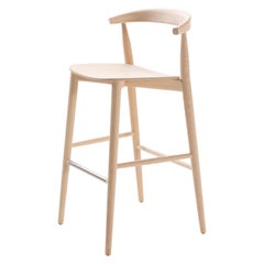 Tabouret léger en bois de frêne massif Brogliato Traverso Newood pour Cappellini