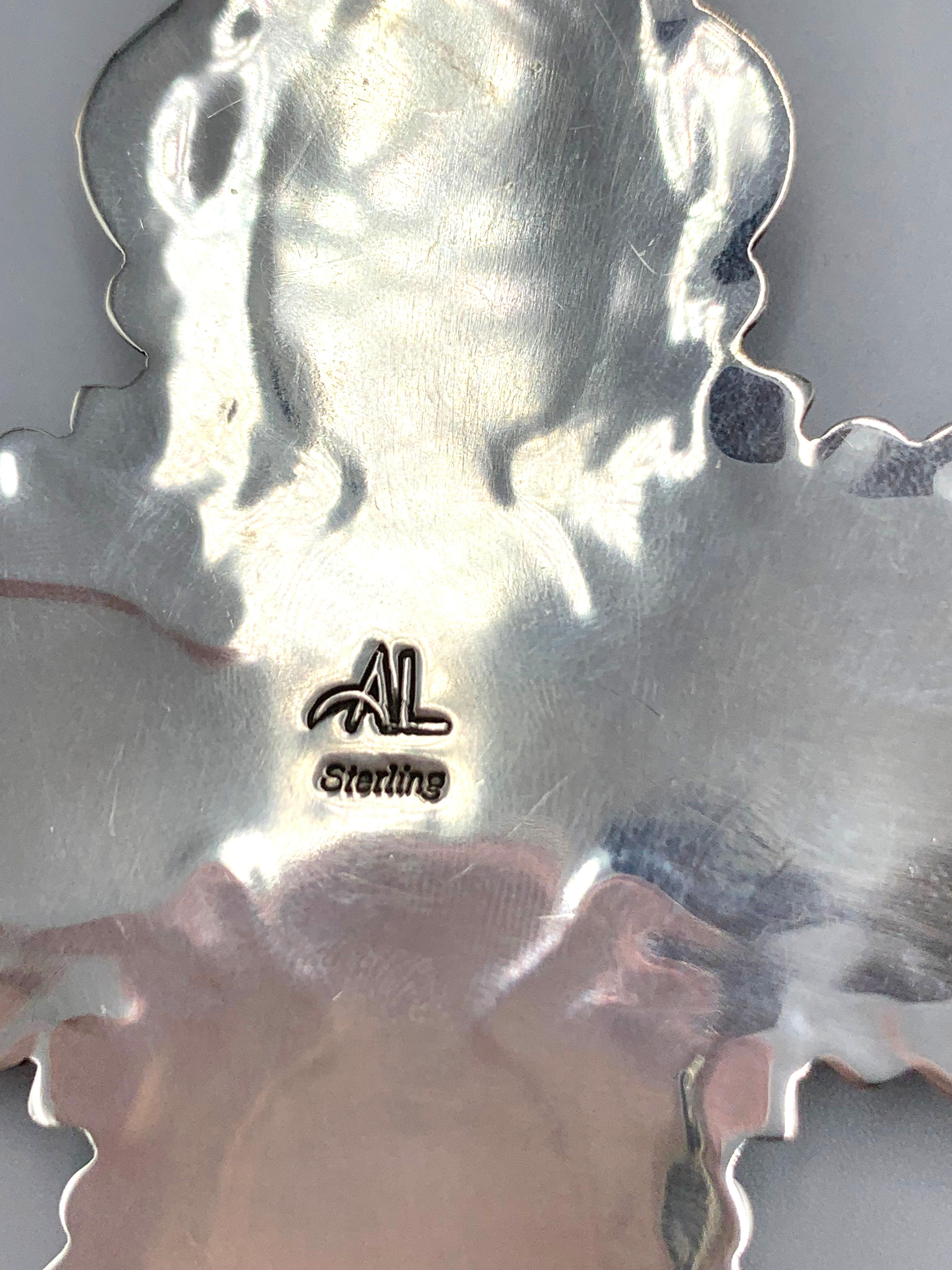 Ciondolo a forma di croce in argento con turchese Broken Arrow di Alvin Lee in vendita 8