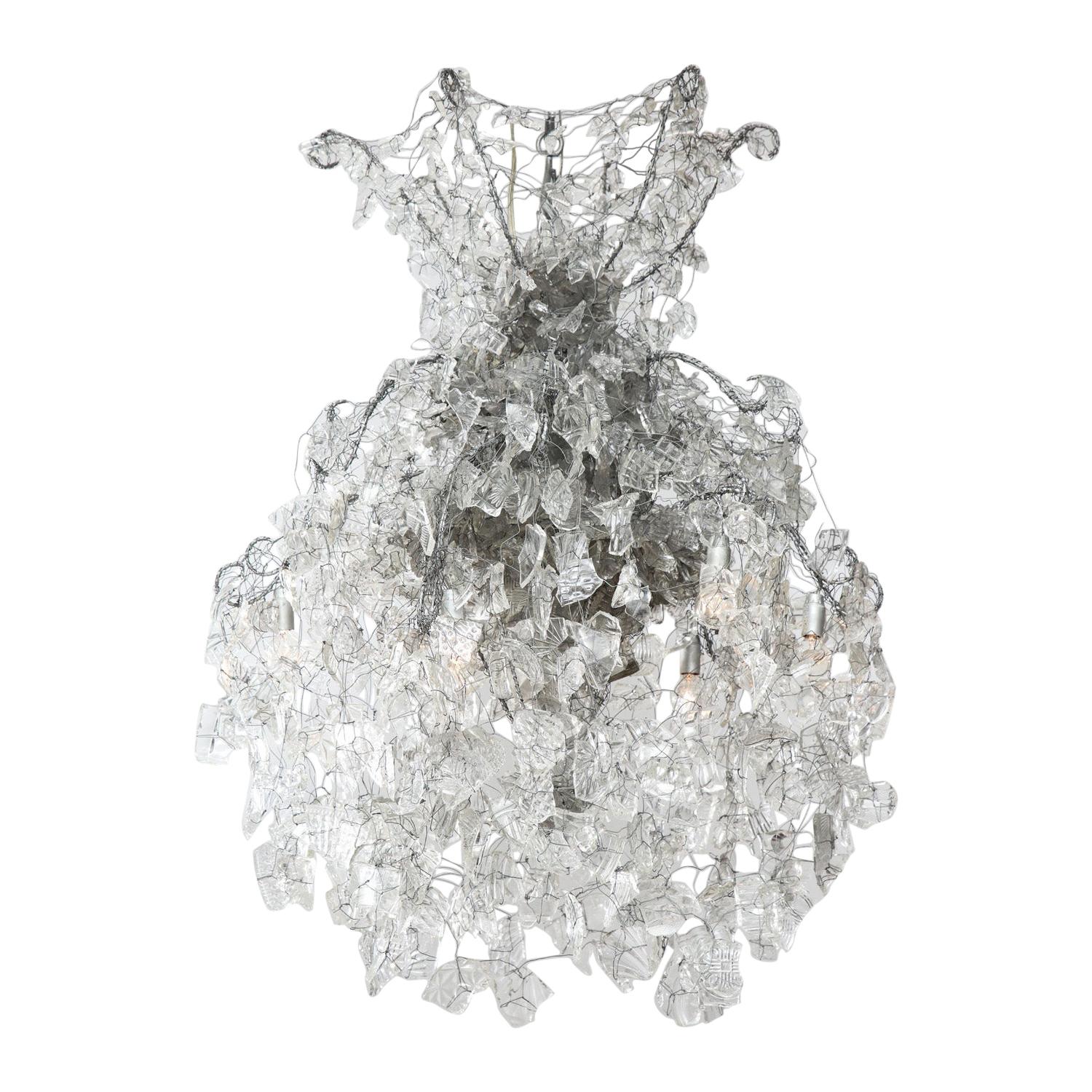 Broken Ice Chandelier by Deborah Thomas For Sale