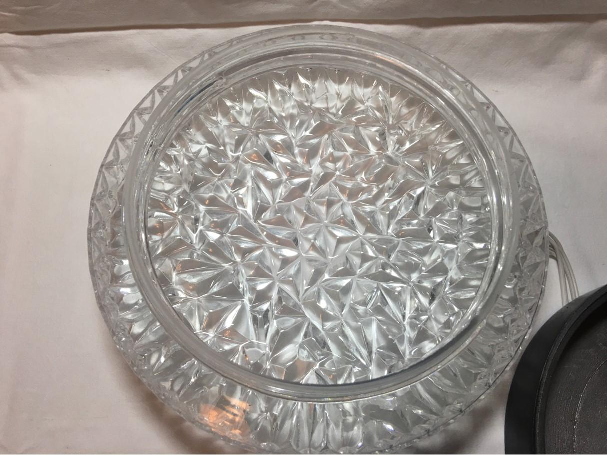 Broken Ice Glass Flushmount Chandelier For Sale 1