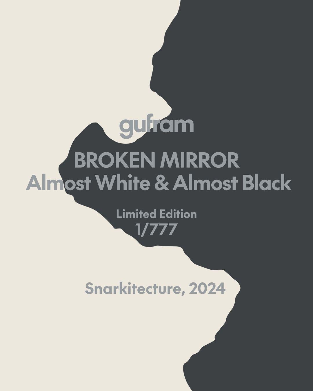 Broken Mirror Almost White Limited Edition by Gufram, Snarkitecture In New Condition For Sale In Beverly Hills, CA