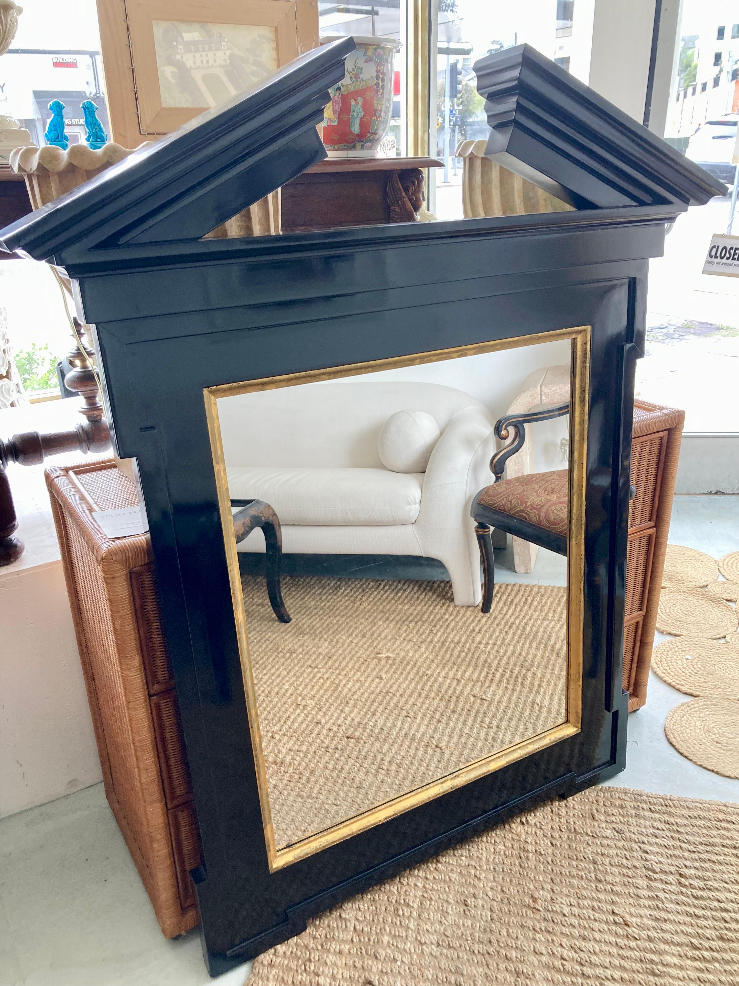 Modern Broken Pediment Mirror by John Hutton for Donghia For Sale
