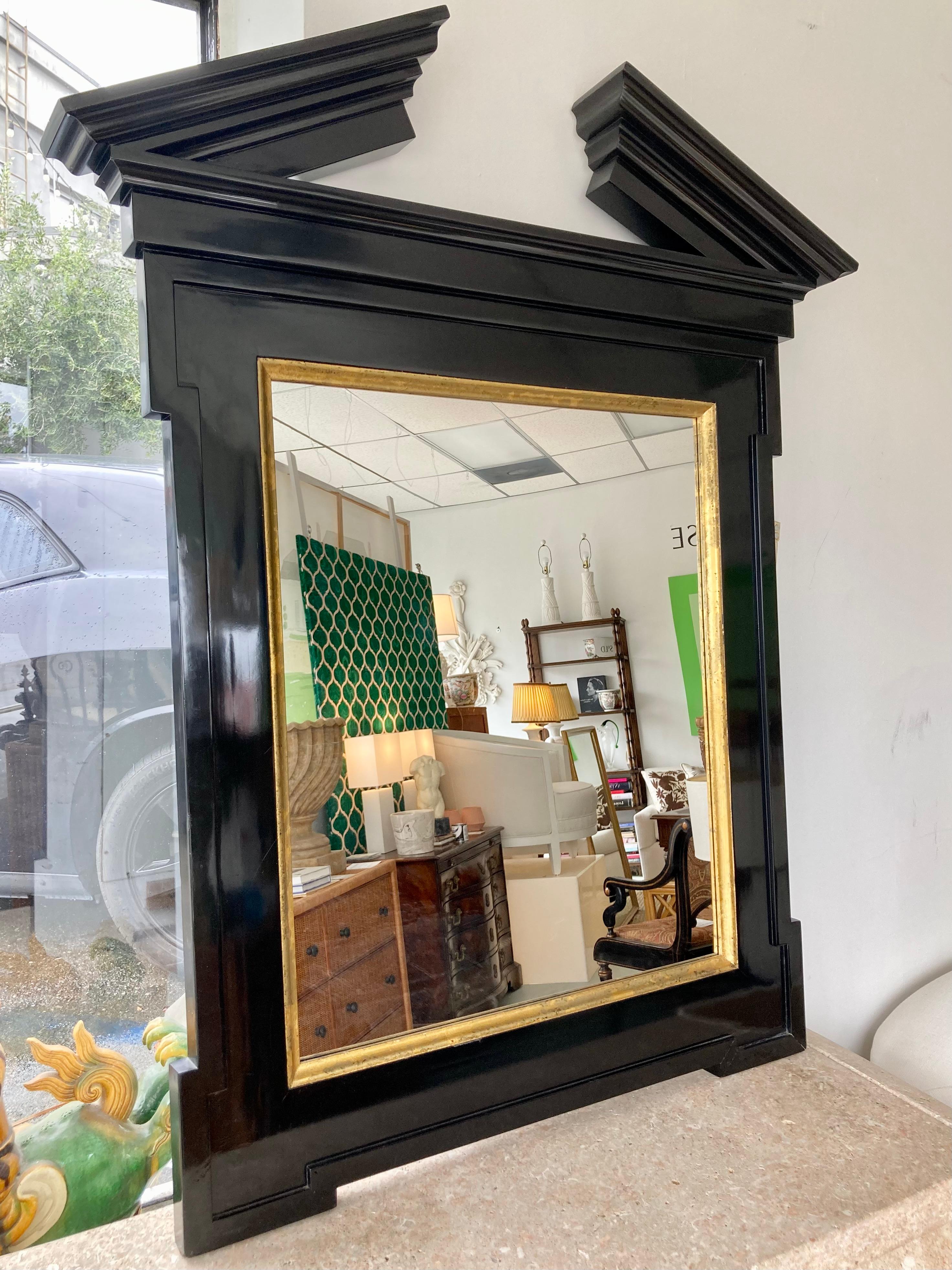 American Broken Pediment Mirror by John Hutton for Donghia For Sale