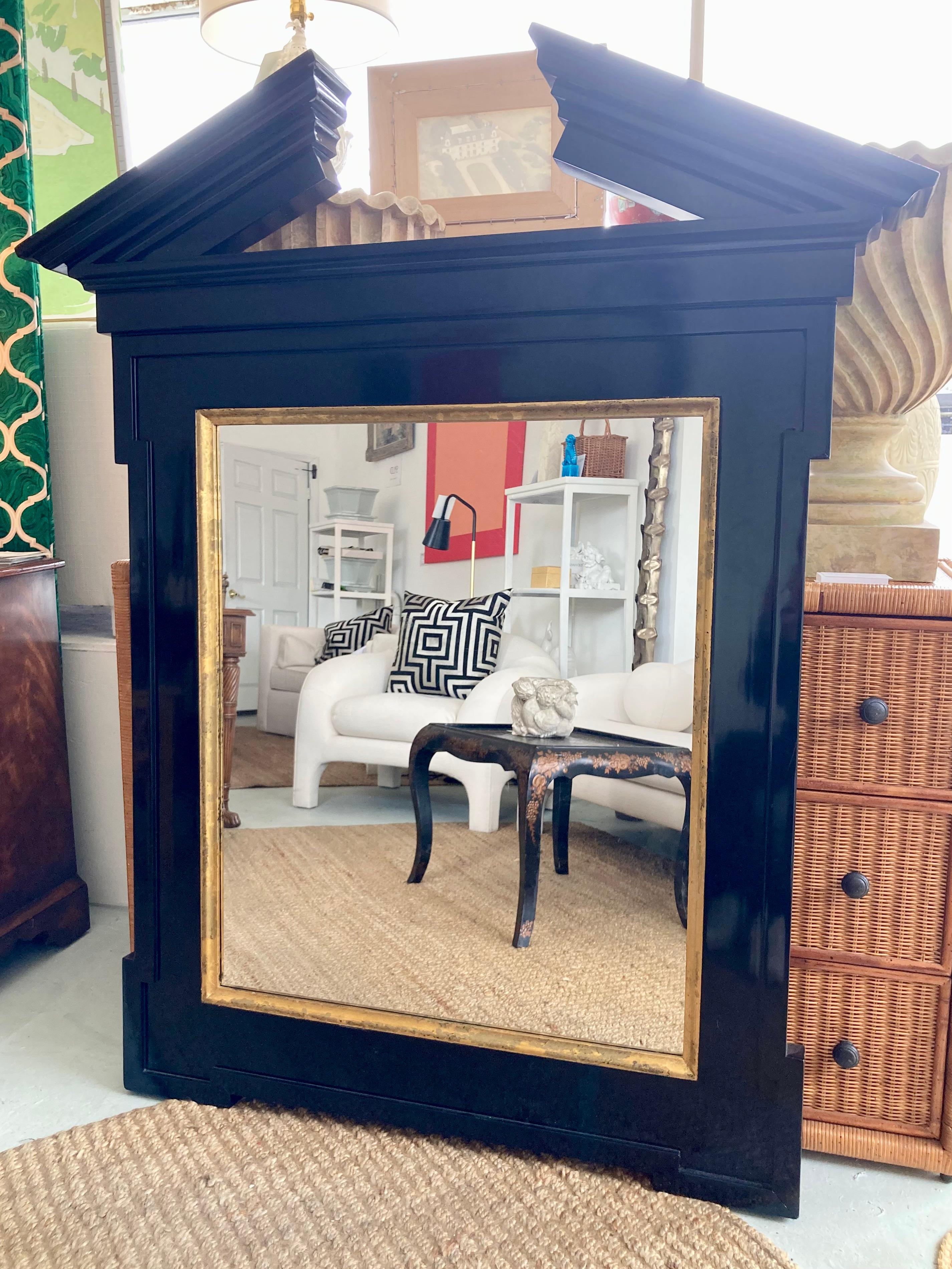 Broken Pediment Mirror by John Hutton for Donghia In Good Condition For Sale In Los Angeles, CA