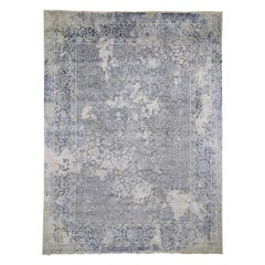 Broken Persian Design With Pure Silk Hand-Knotted Oriental Rug