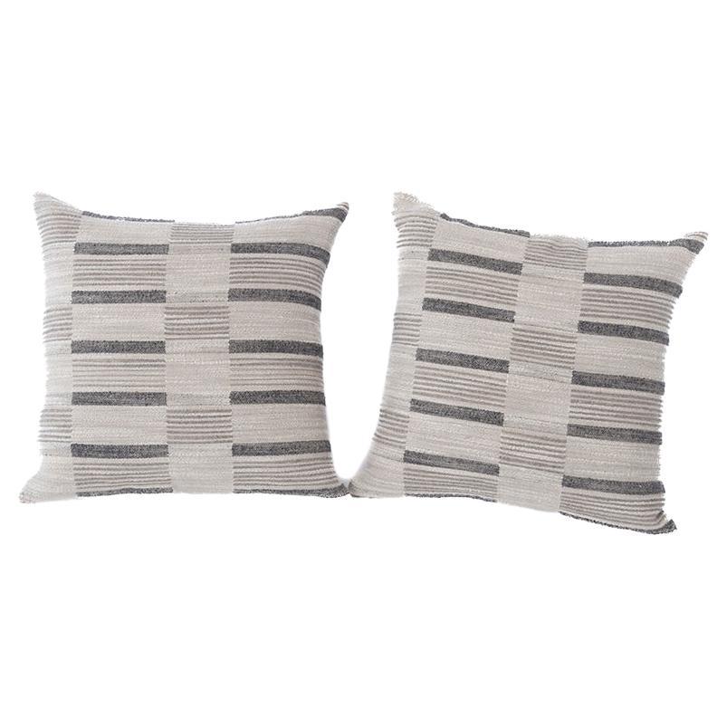 Broken Stripe Square Pillows For Sale