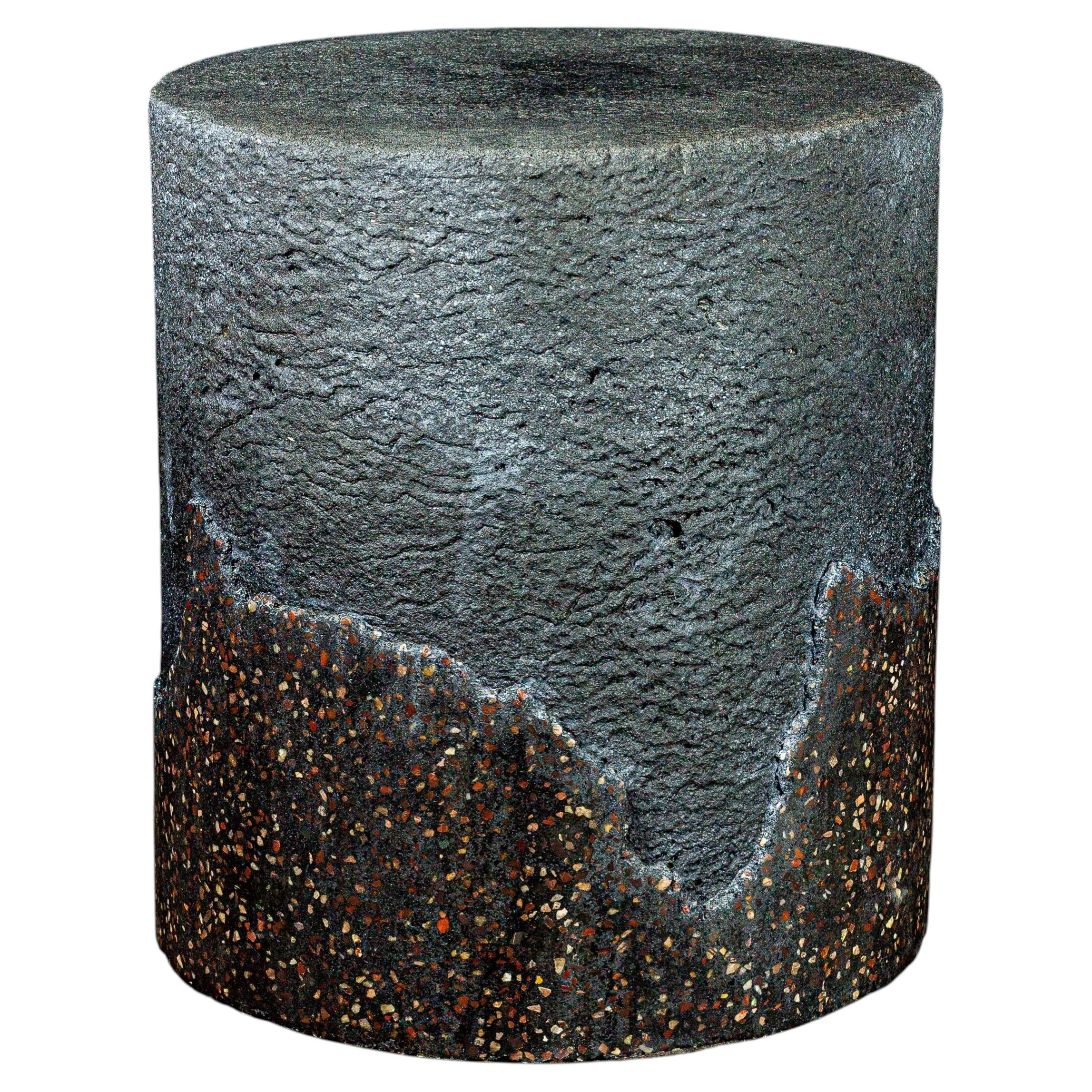 Broken Terrazzo Sculptural Concrete Side Table by Dylan Myers For Sale