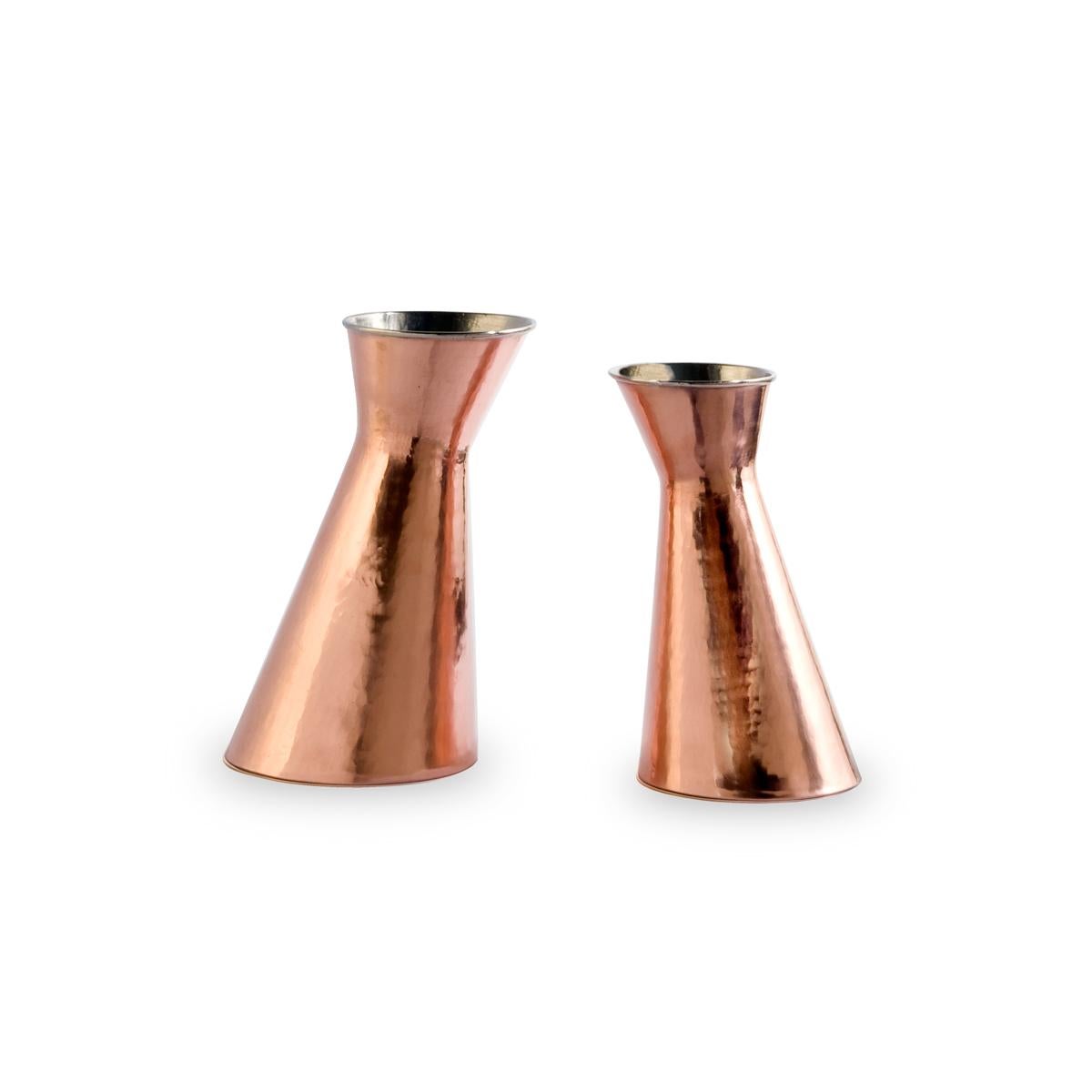 Brokina is an embossed copper carafe with a galvanized interior, designed by Cristian Visentin. 
Paola C. collection includes also Broka, a larger version of Brokina available on 1stdibs as well.
 