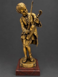 Statua in bronzo del giovane Mozart, opera di Louis-Ernest Barrias