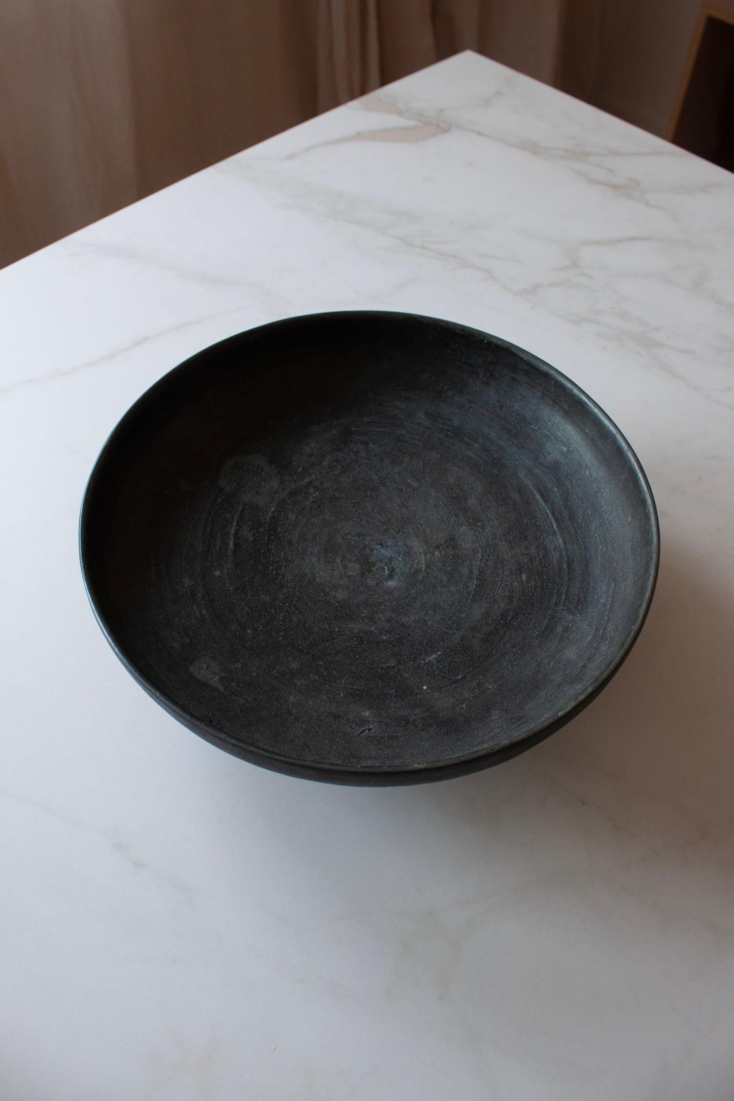 Hand-Crafted Bronce Footed Bowl For Sale