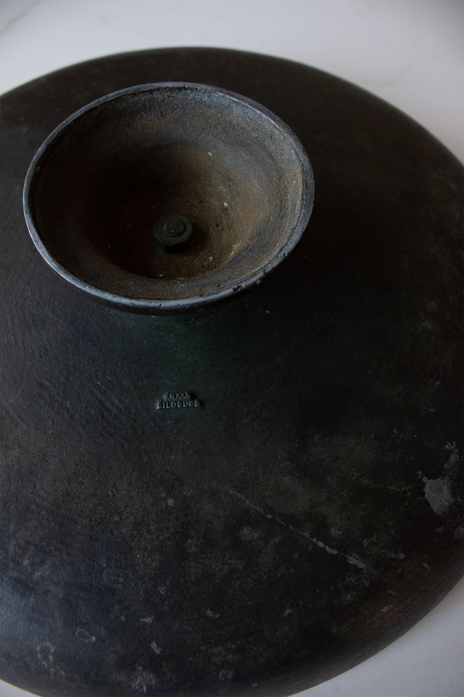 Late 20th Century Bronce Footed Bowl For Sale