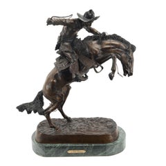"Bronco Buster" Bronze Sculpture, After Frederic Remington