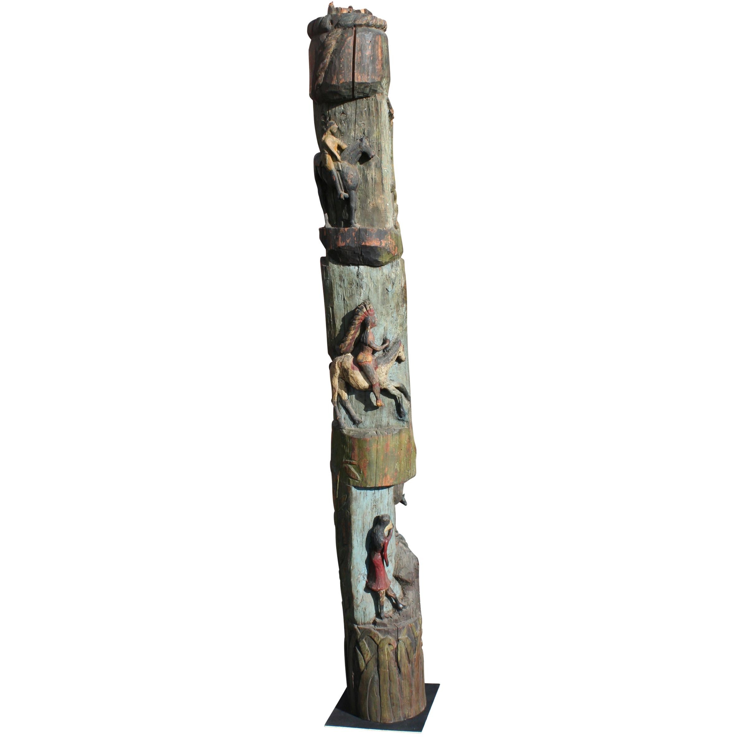 "Bronco" Totem by Charlie Miller For Sale