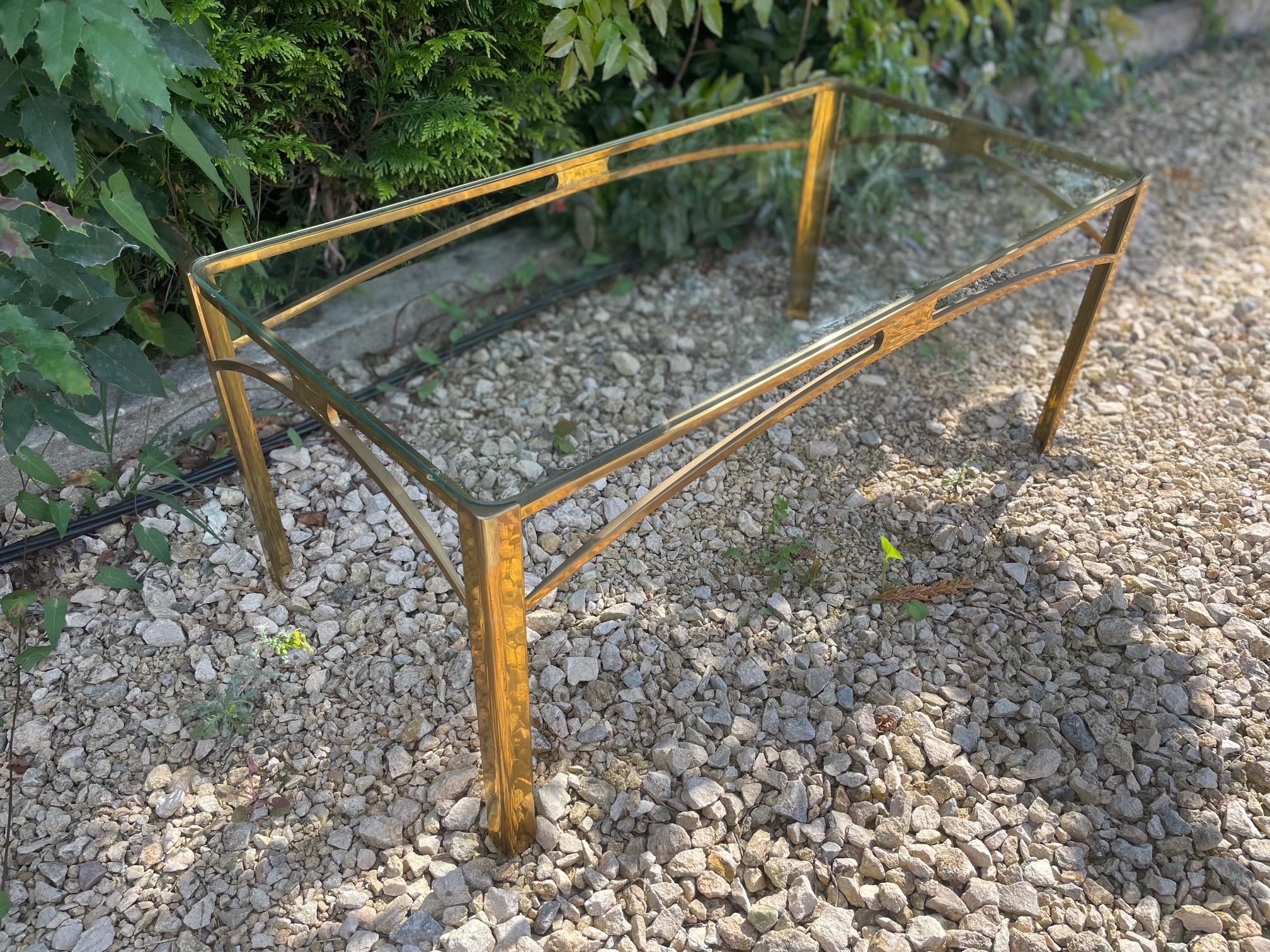 20th Century Broncz coffee table by Jacques Quinet  For Sale