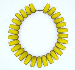 BRONDSTED Denmark Art Pottery Ceramic Collar Necklace, 1960's