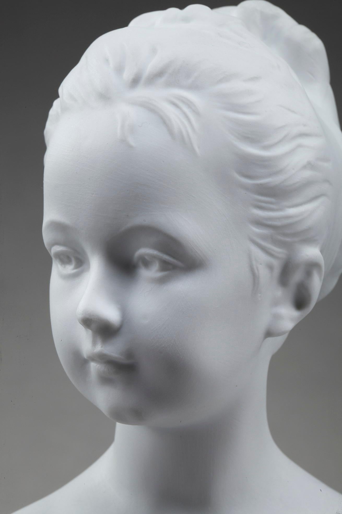 Brongniart Children after Houdon by Tharaud Limoges For Sale 4