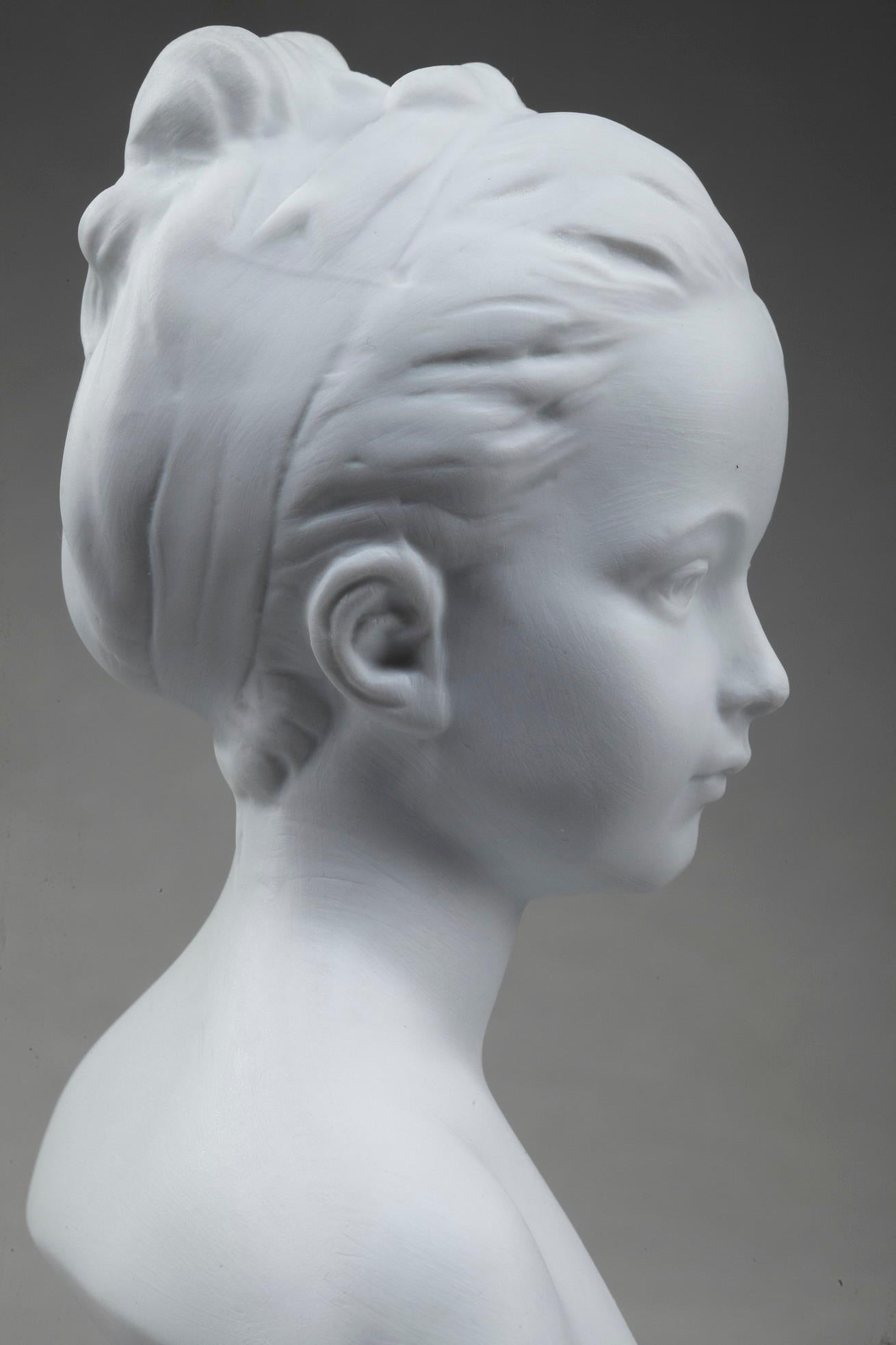 Brongniart Children after Houdon by Tharaud Limoges For Sale 5