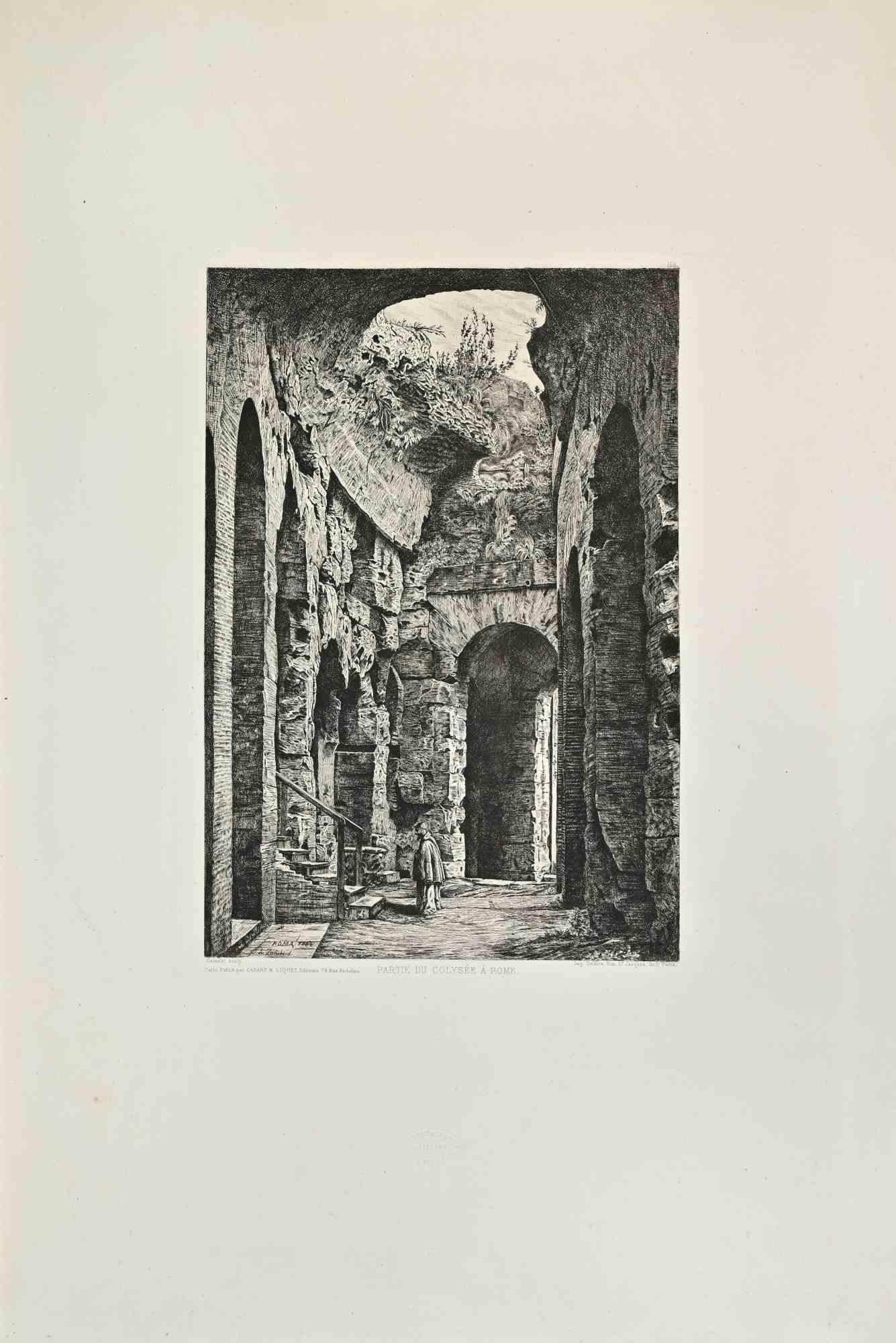 Etching on laid paper
Signed in plate lower left: B. Zaleski
Published by Cadart &amp; Luquet, Éditeurs, 79 Rue Richelieu, Paris
With the blindstamp of the Société des Aquafortistes, lower margin
In Partie du Colysée à Rome, Bronislaw Zaleski offers