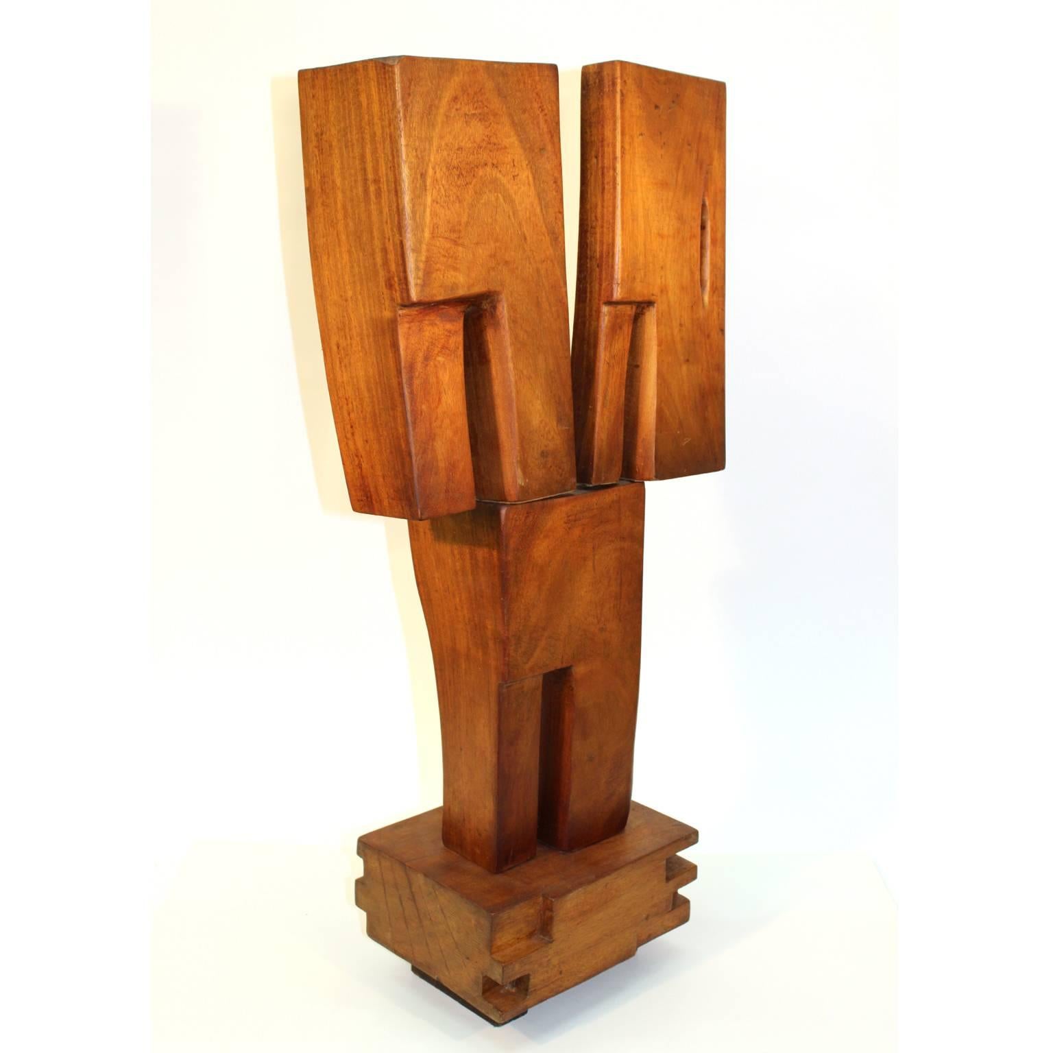Mid-Century Modern Bronka Stern 'The Shrine' Midcentury Constructivist Spiritual Wood Sculpture For Sale