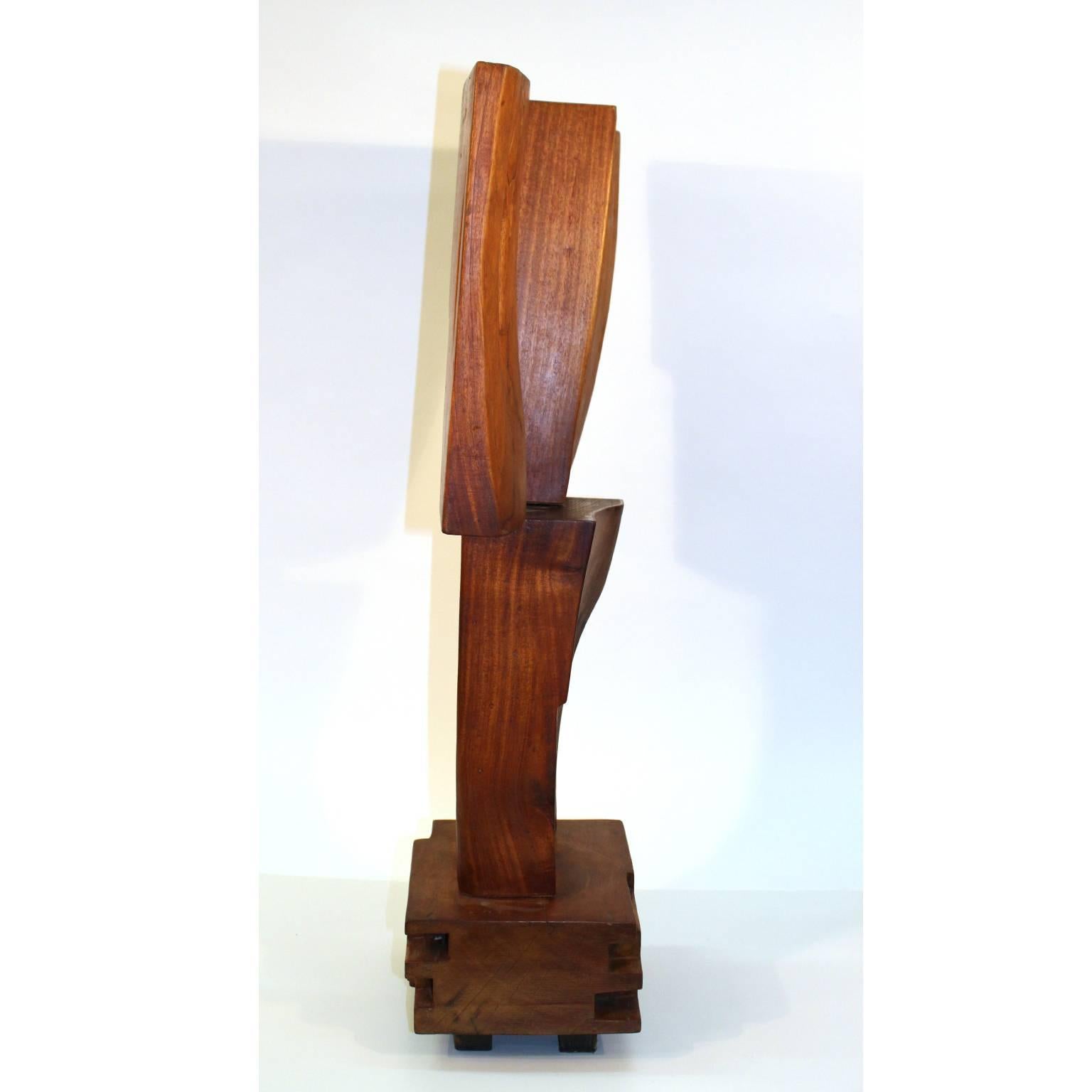 American Bronka Stern 'The Shrine' Midcentury Constructivist Spiritual Wood Sculpture For Sale