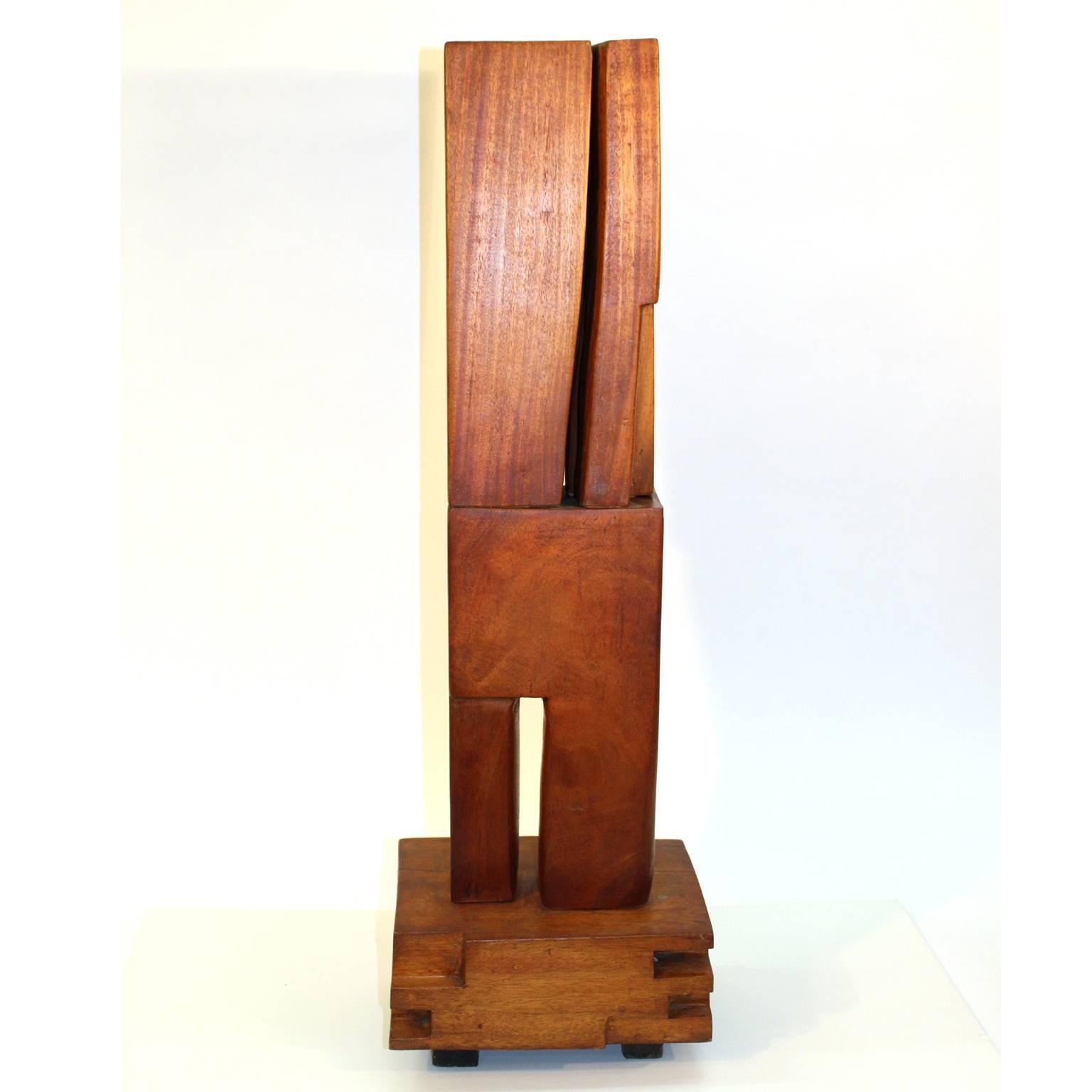 Bronka Stern 'The Shrine' Midcentury Constructivist Spiritual Wood Sculpture For Sale 2