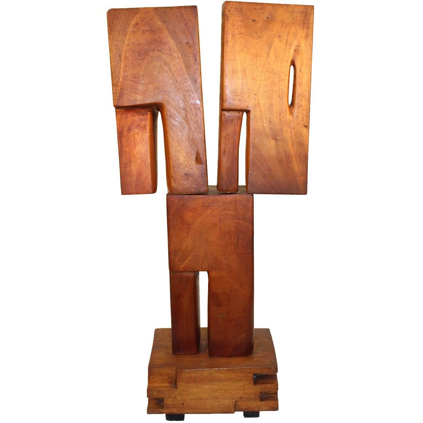 Bronka Stern 'The Shrine' Midcentury Constructivist Spiritual Wood Sculpture