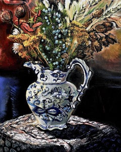 Delft and Silk, Painting, Oil on Canvas