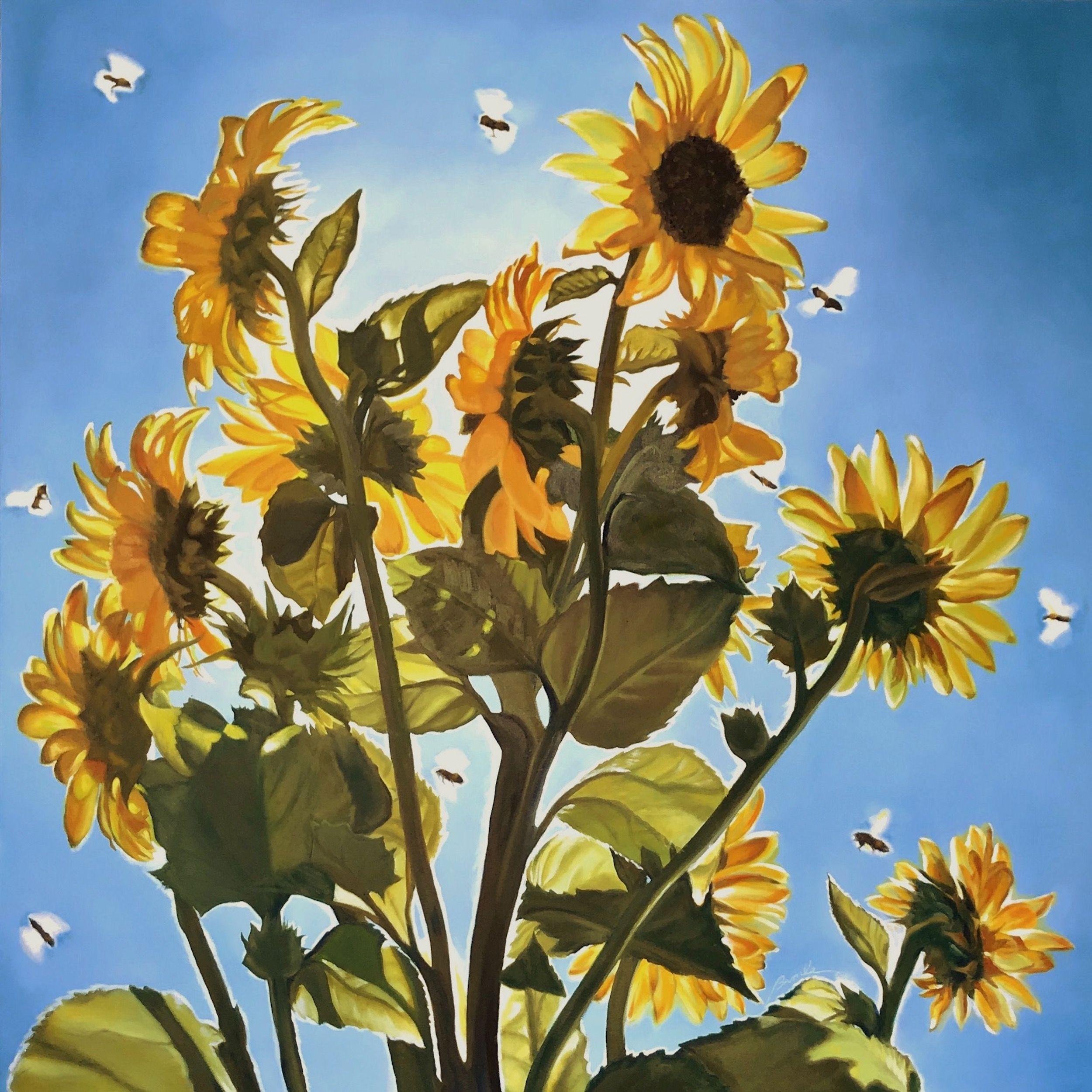 Buona giornata di sole, Pittura, Olio su tela - Painting di Bronle Crosby