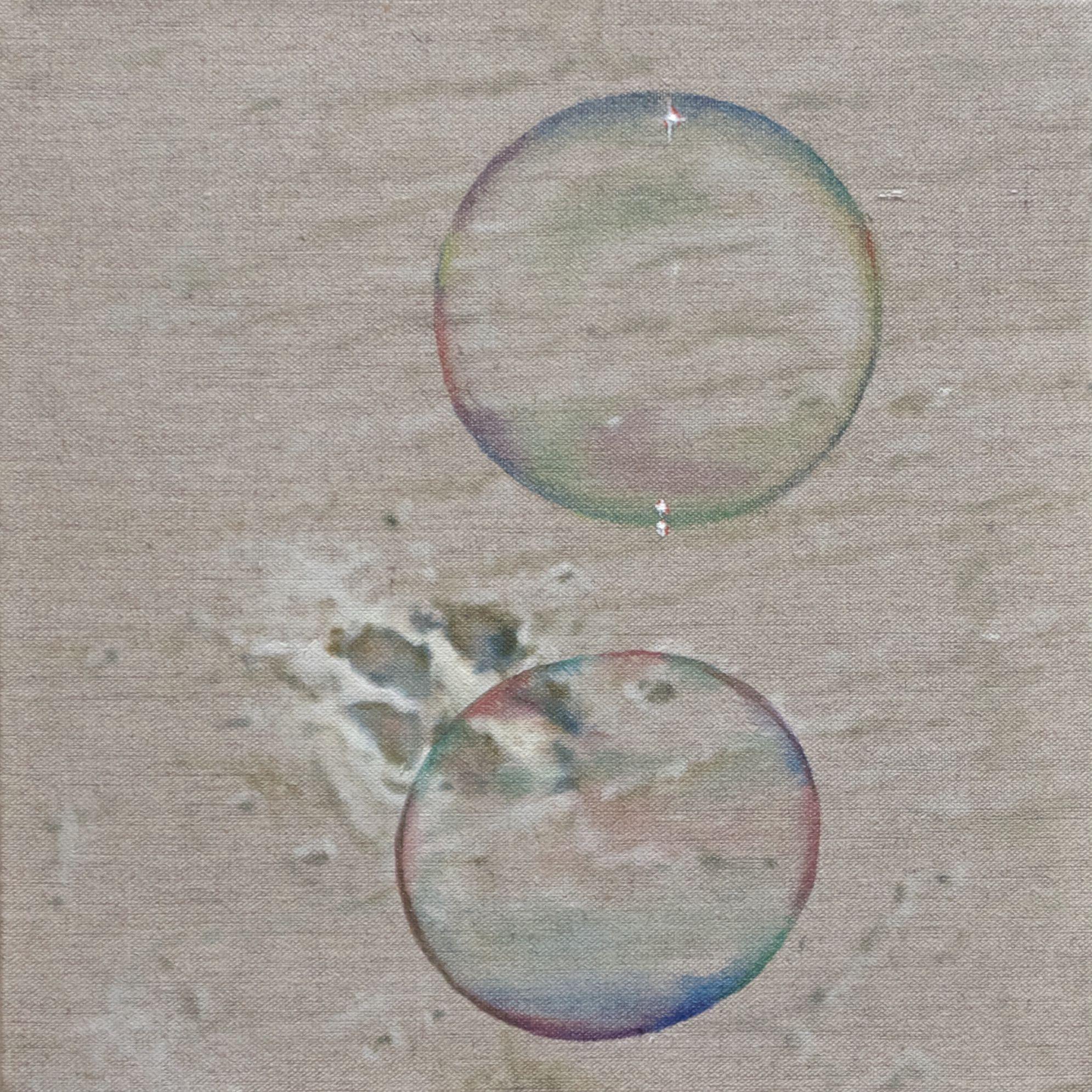 Atterraggio morbido, Pittura, Olio su tela - Painting di Bronle Crosby