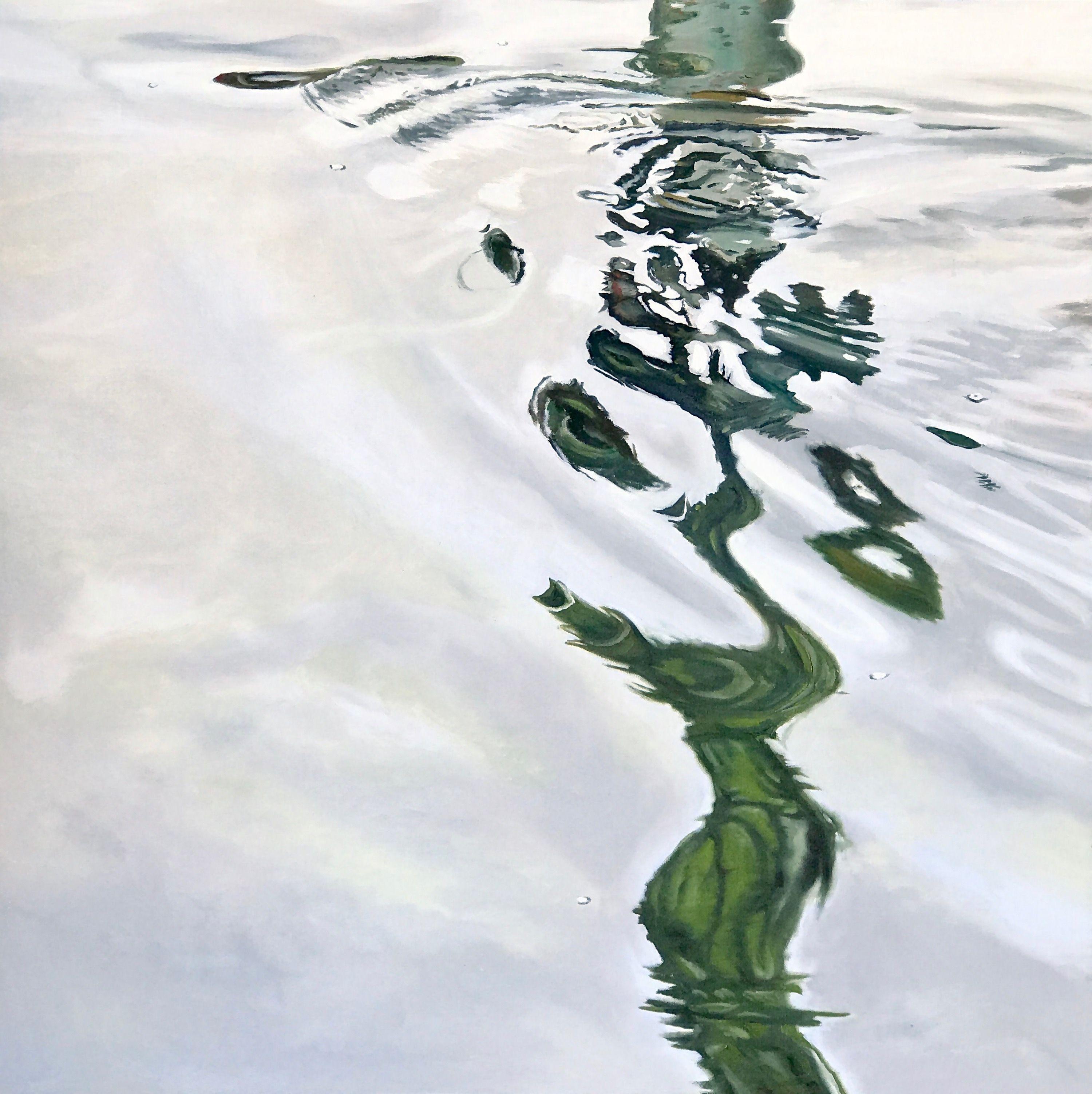 Abstract Painting di Bronle Crosby - Correnti sotterranee, Pittura, Olio su tela