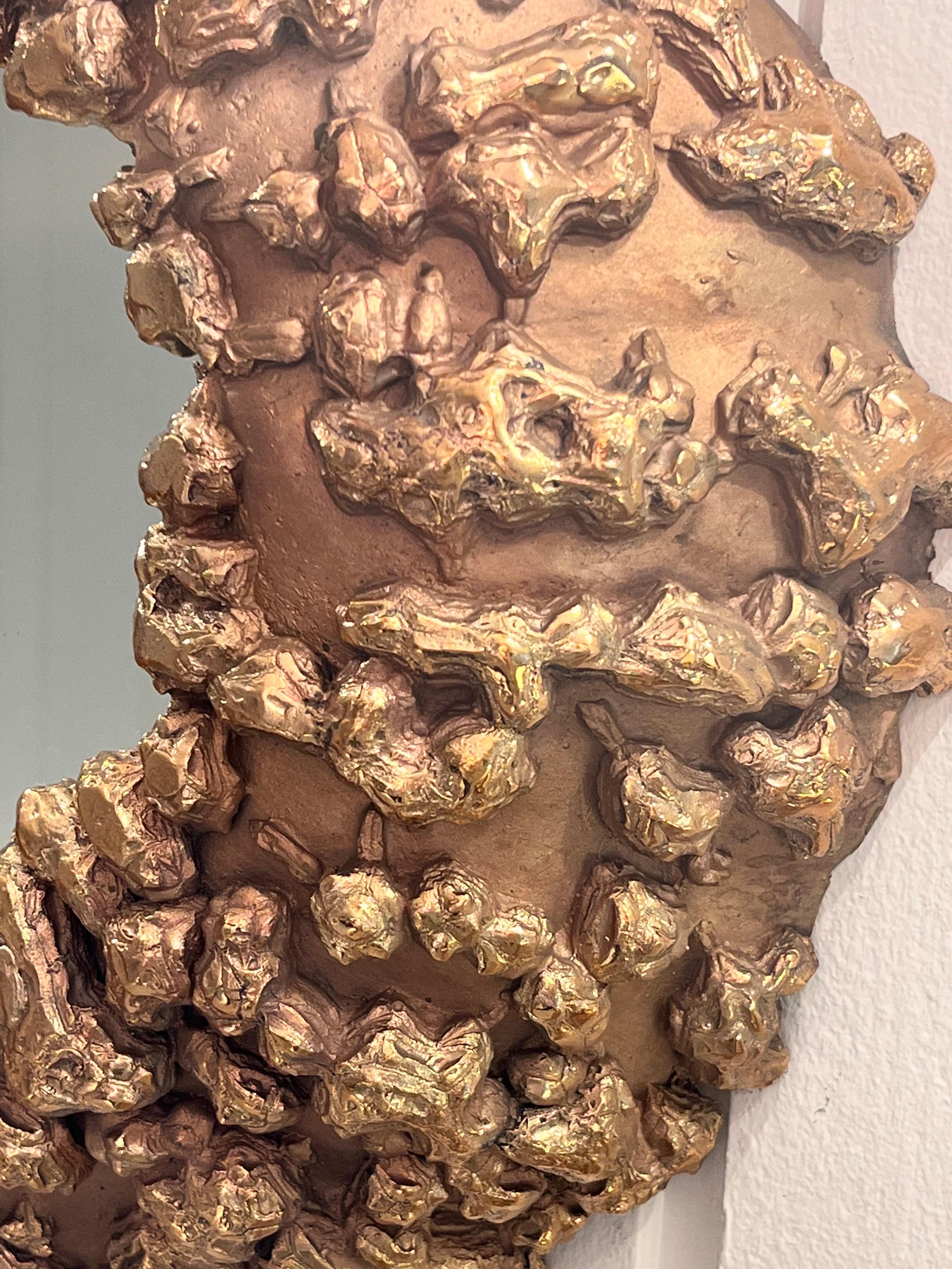 Contemporary Bronnze Peanuts Mirror by Clotilde Ancarani  For Sale