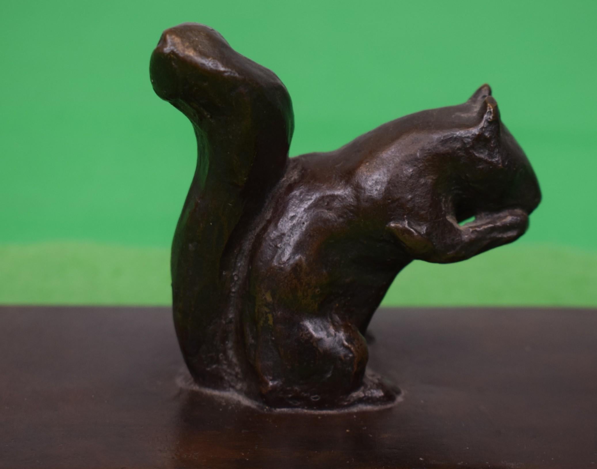 Bronze Squirrel by Bronson Harriman Rumsey (1917-1939) For Sale 4